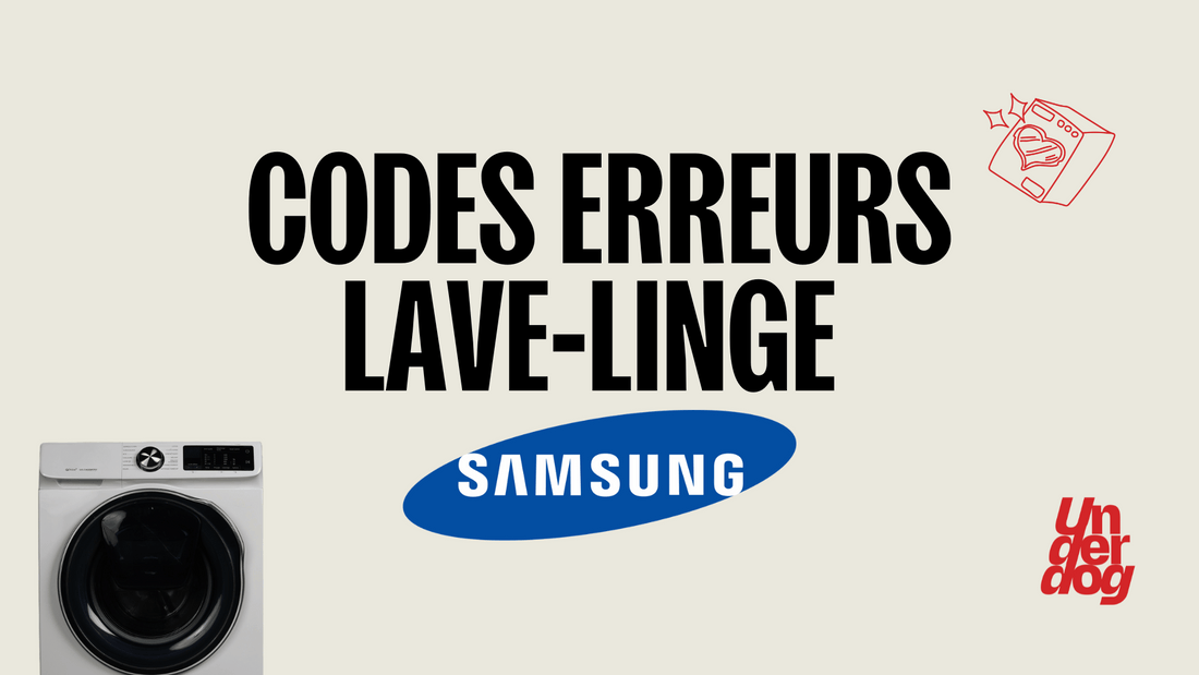 Logo de la marque de lave-linge Samsung.