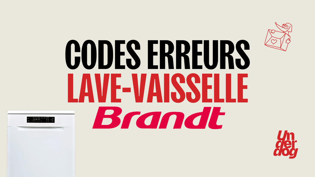 Listes des codes erreurs lave-vaisselle Brandt