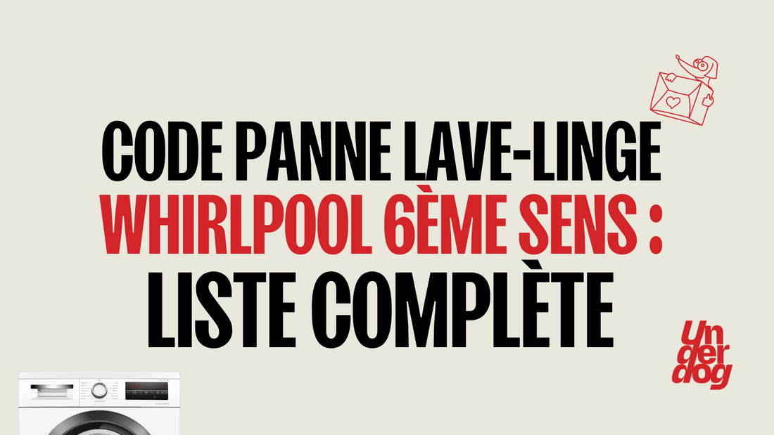 Code panne lave-linge Whirlpool 6ème sens