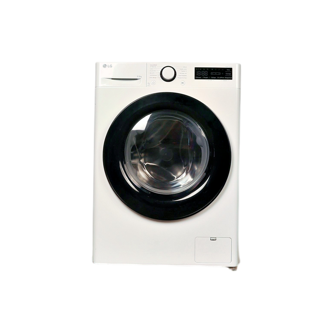 Lave-Linge Sechant 9 kg Reconditionné LG F964R35WRS : vue de face