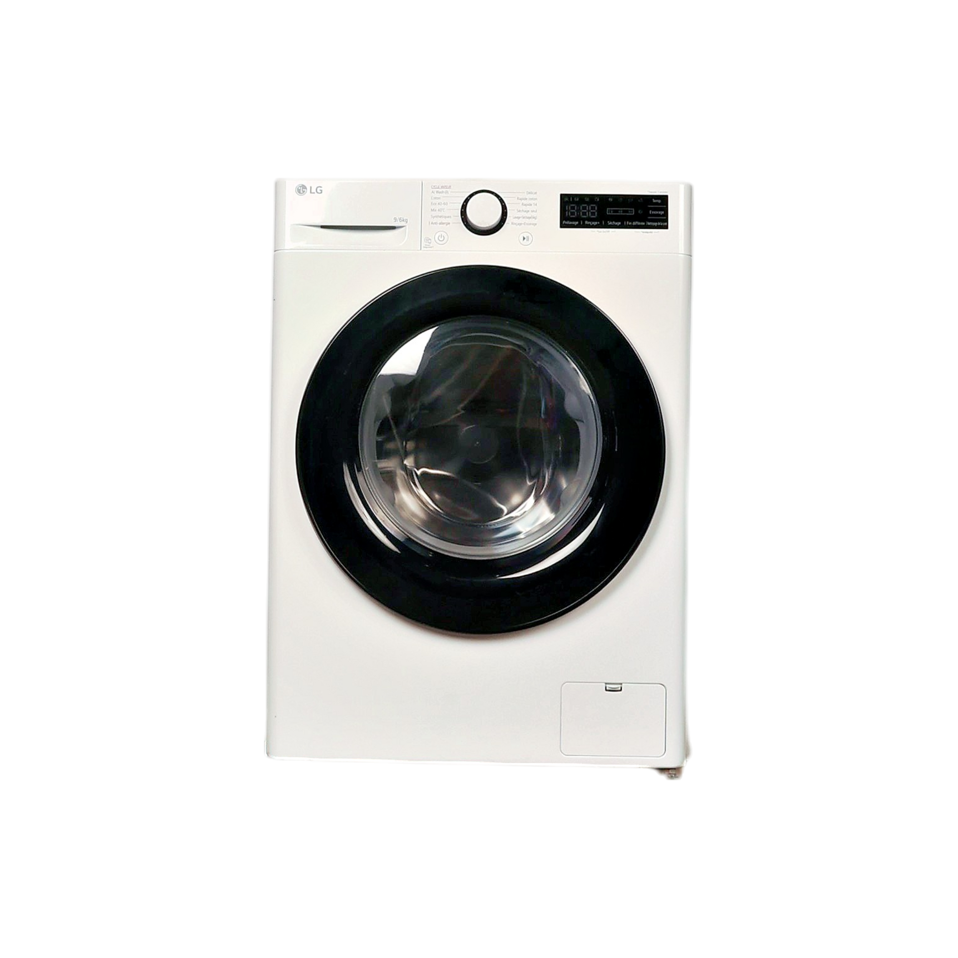 Lave-Linge Sechant 9 kg Reconditionné LG F964R35WRS : vue de face