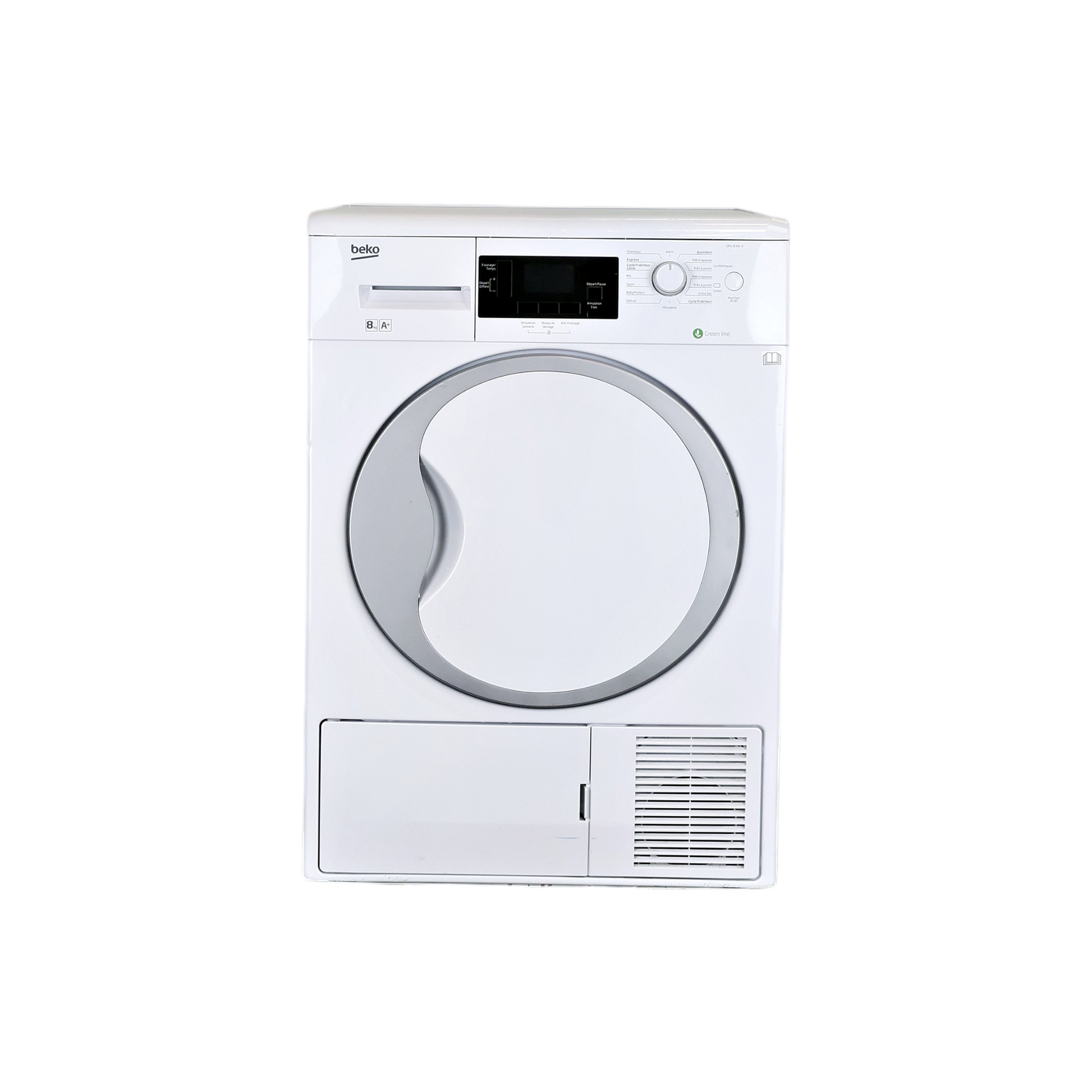 Seche-Linge Pompe À Chaleur 8 kg Reconditionné BEKO DPU8341X : vue de face