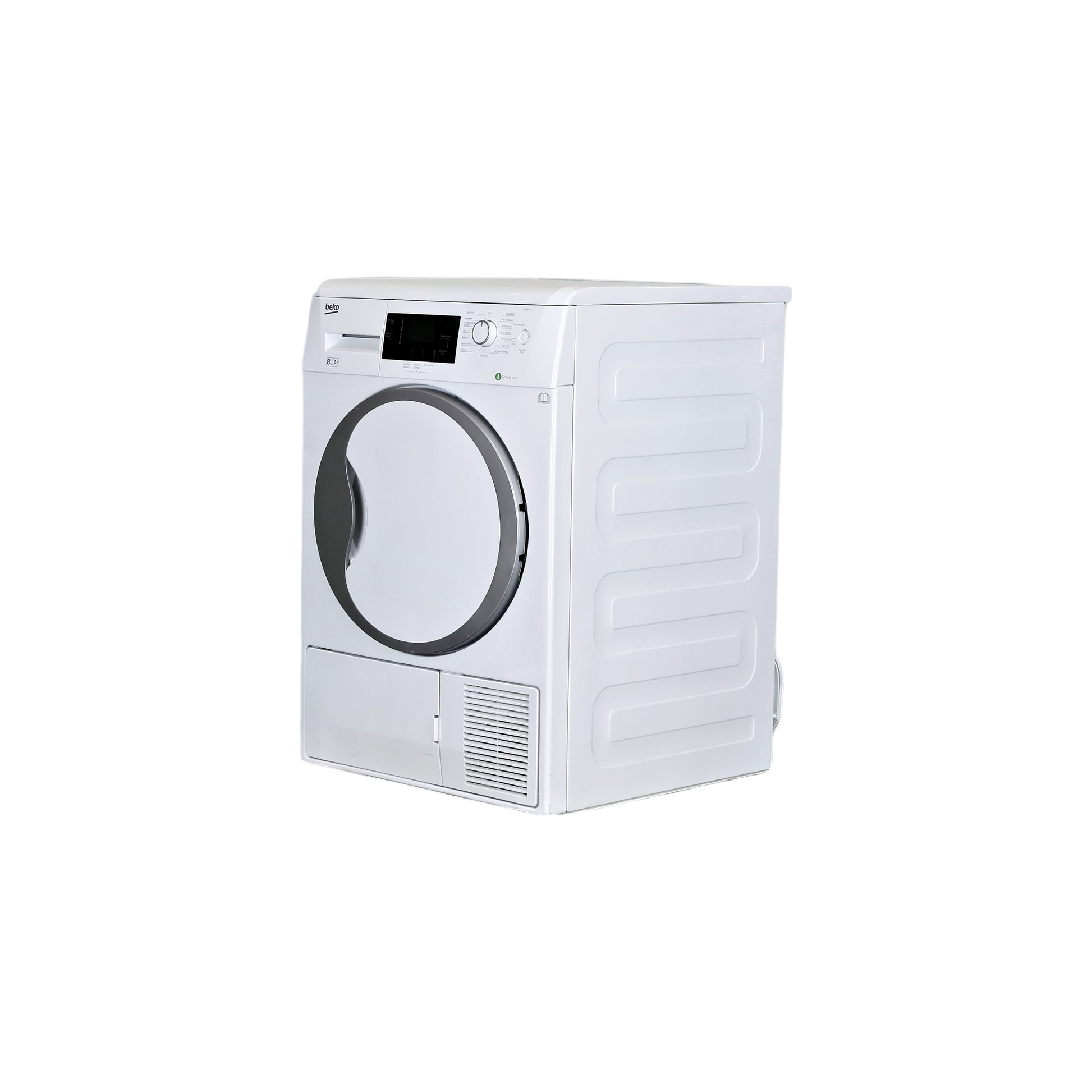 Seche-Linge Pompe À Chaleur 8 kg Reconditionné BEKO DPU8341X : vue du côté gauche