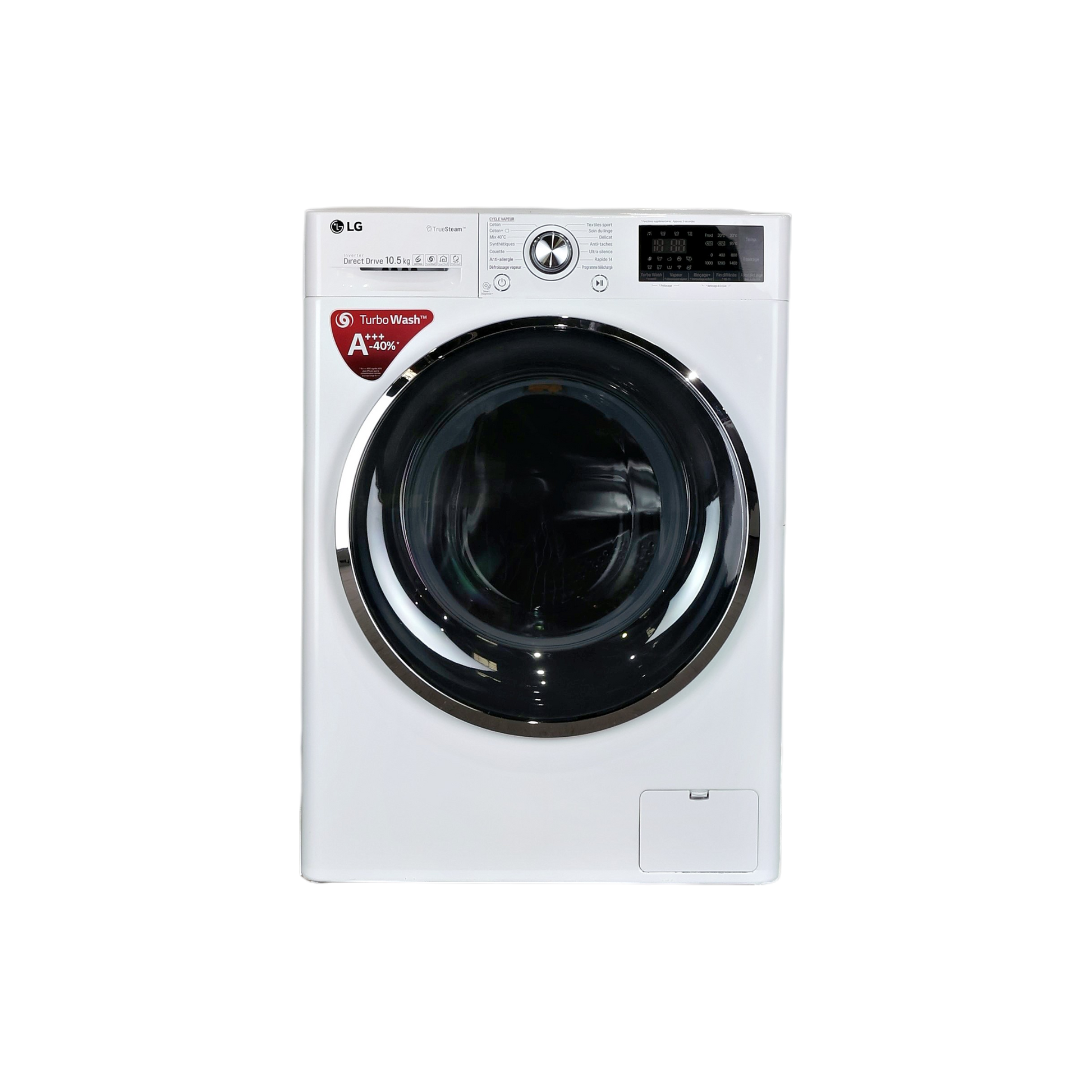 Lave-Linge Hublot 10.5 kg Reconditionné LG F14J82WHST : vue de face