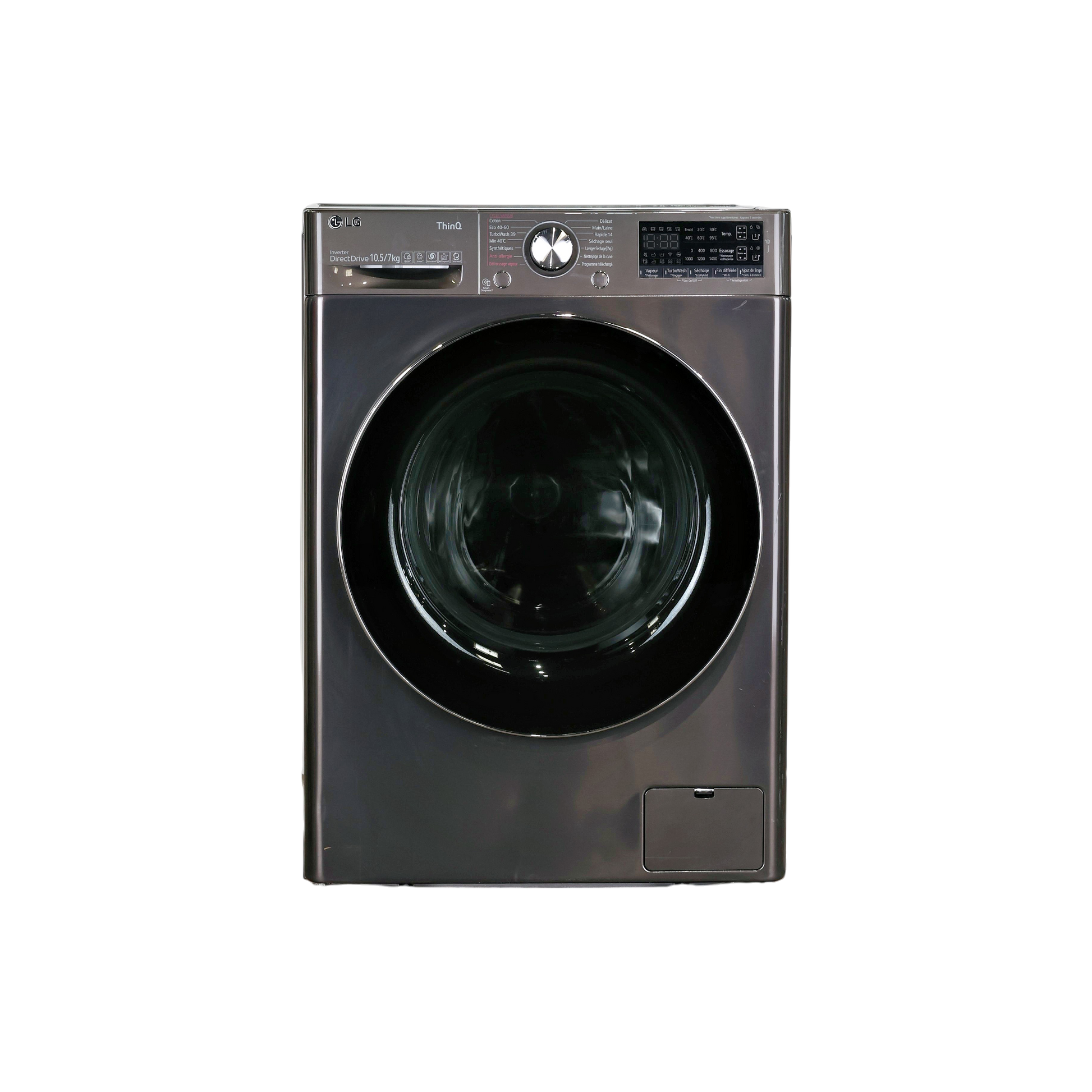 Lave-Linge Sechant 10.5 kg Reconditionné LG F174V72BSTA : vue de face