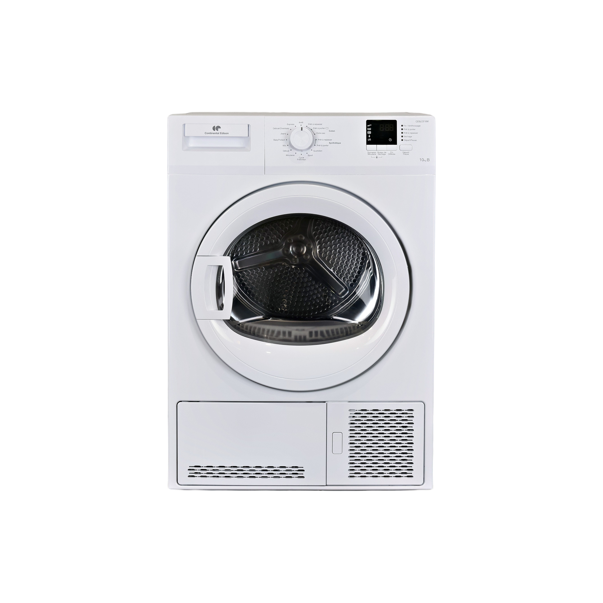 Seche-Linge Condensation 10 kg Reconditionné CONTINENTAL - EDISON CESLCE10W : vue de face