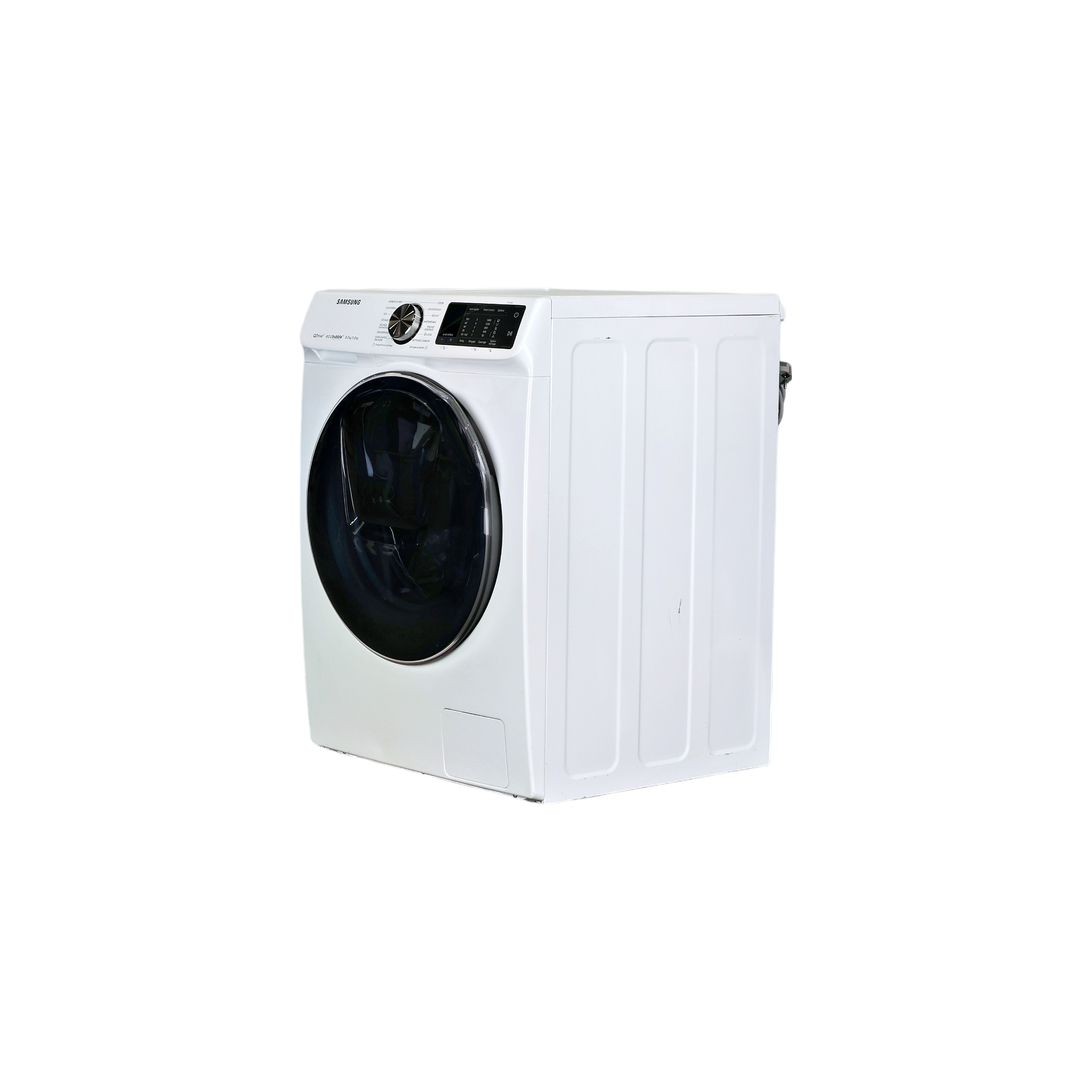 Lave-Linge Sechant 8 kg Reconditionné SAMSUNG WD80N645OOM : vue du côté gauche