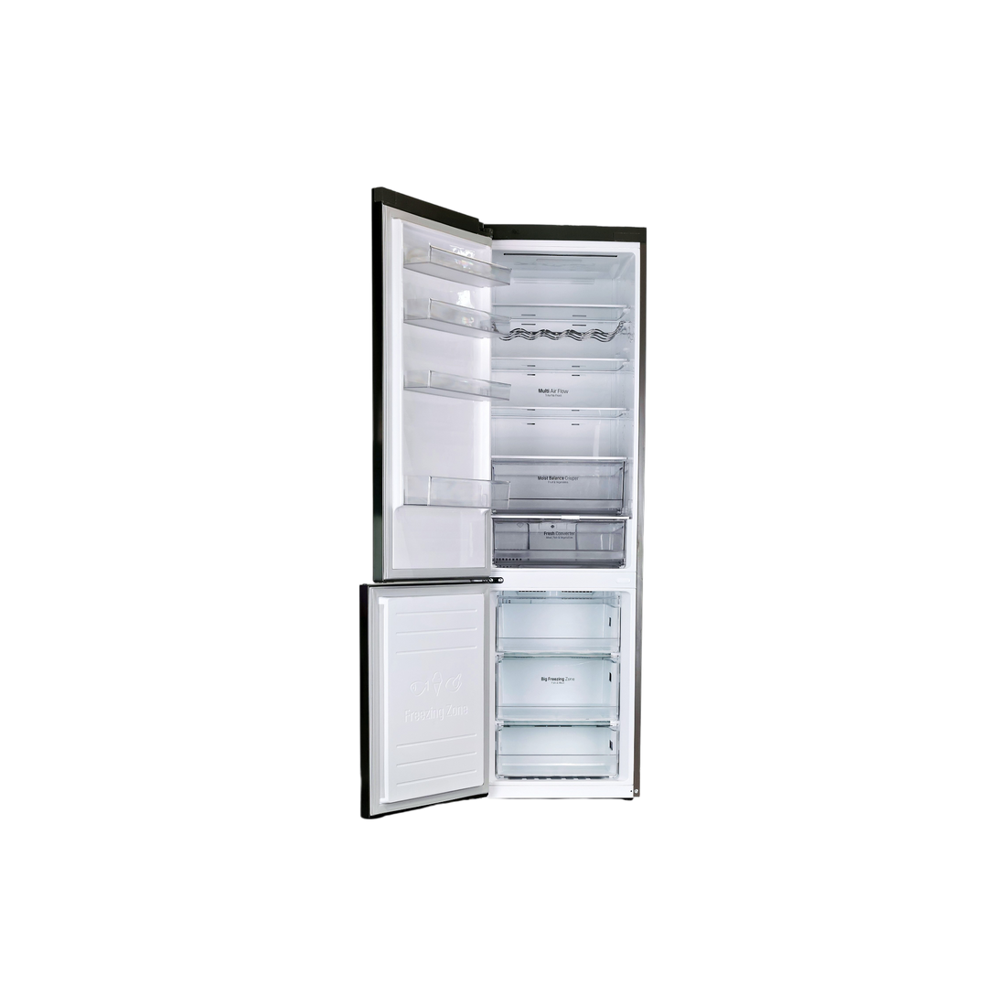 Réfrigérateur Avec Congélateur 384 L Reconditionné LG GBB62PZFFN : vue de l'intérieur