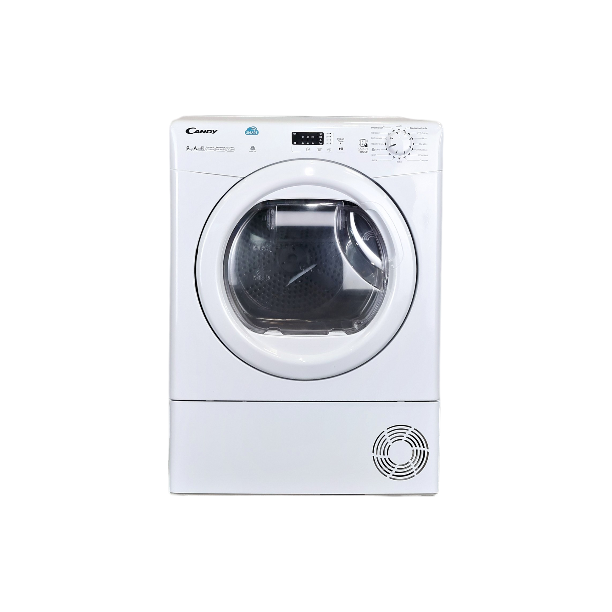 Seche-Linge Pompe À Chaleur 9 kg Reconditionné CANDY CSH9A1LE-S : vue de face