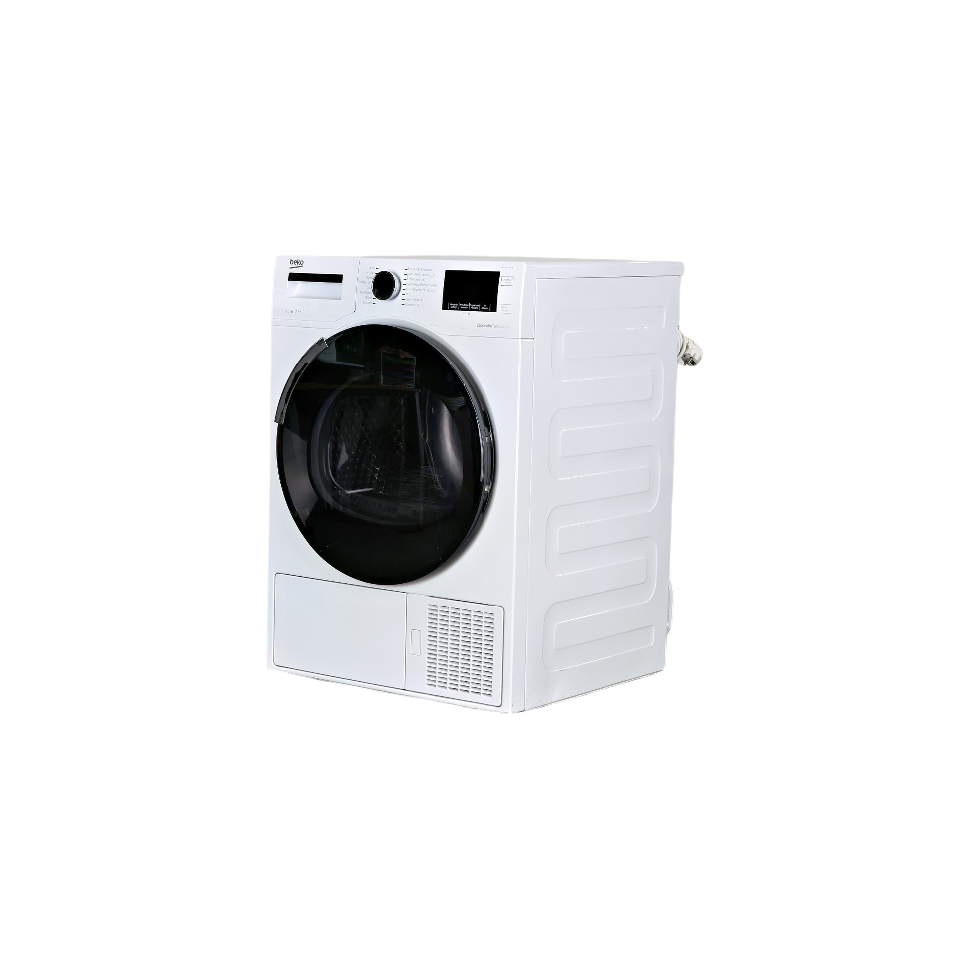 Seche-Linge Pompe À Chaleur 10 kg Reconditionné BEKO DH10444PX1W : vue du côté gauche