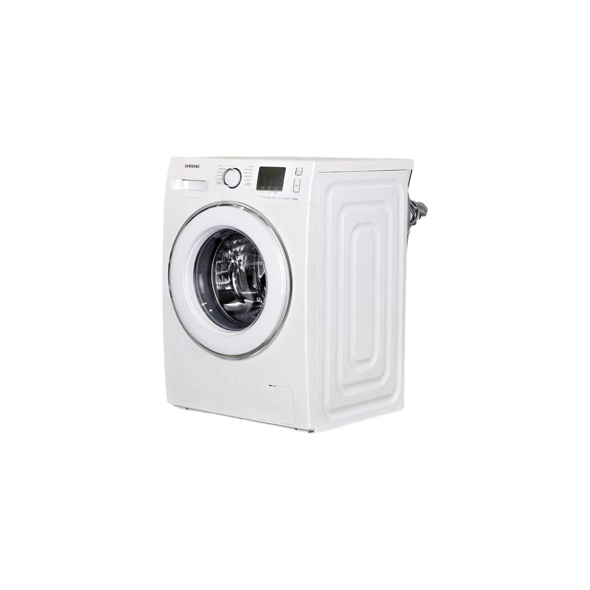 Lave-Linge Hublot 8 kg Reconditionné SAMSUNG WF80F5E0W4W : vue du côté gauche
