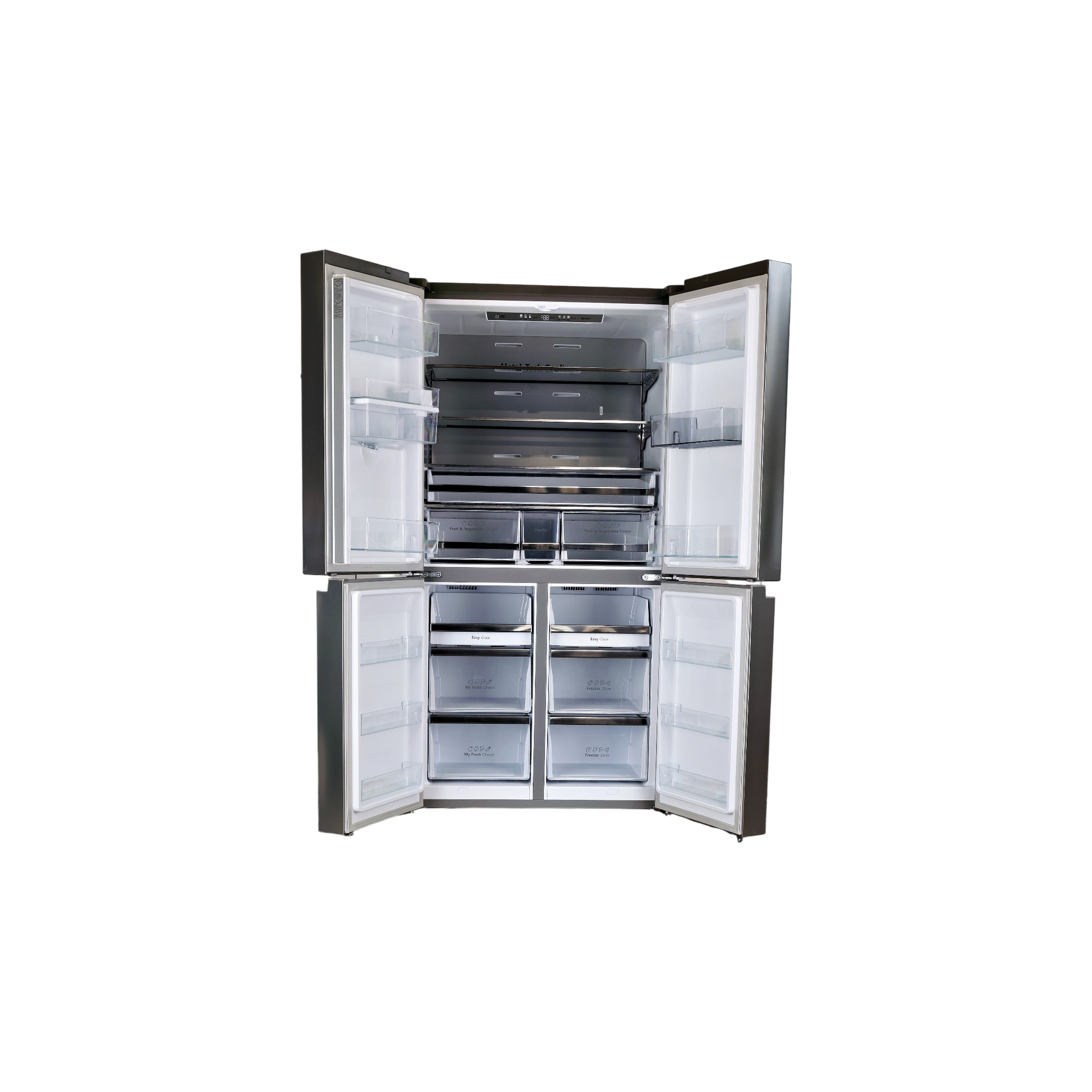 Réfrigérateur Multi-Portes 606 L Reconditionné HISENSE RQ731N4WI1 : vue de l'intérieur