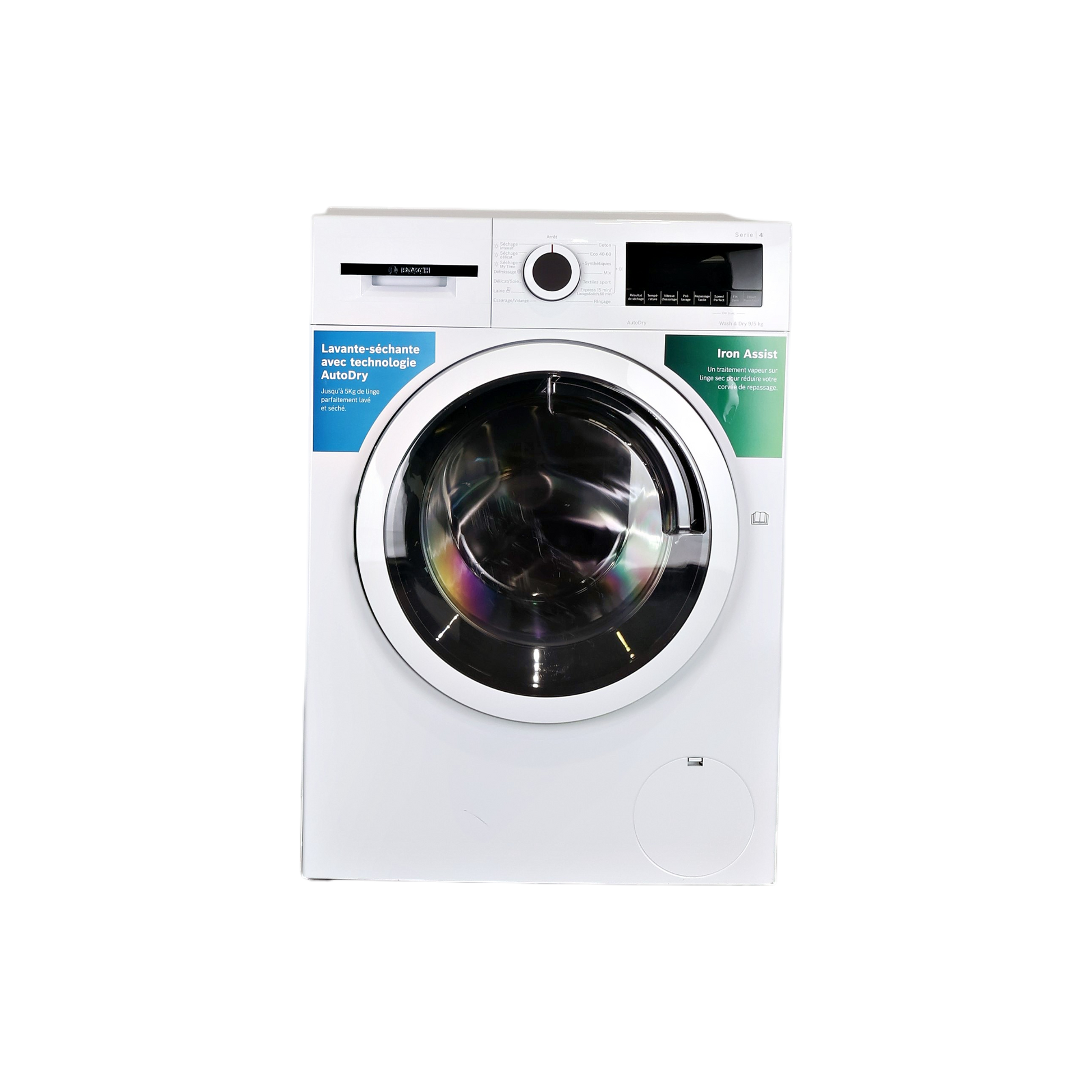 Lave-Linge Sechant 9 kg Reconditionné BOSCH WNA144V0FR : vue de face