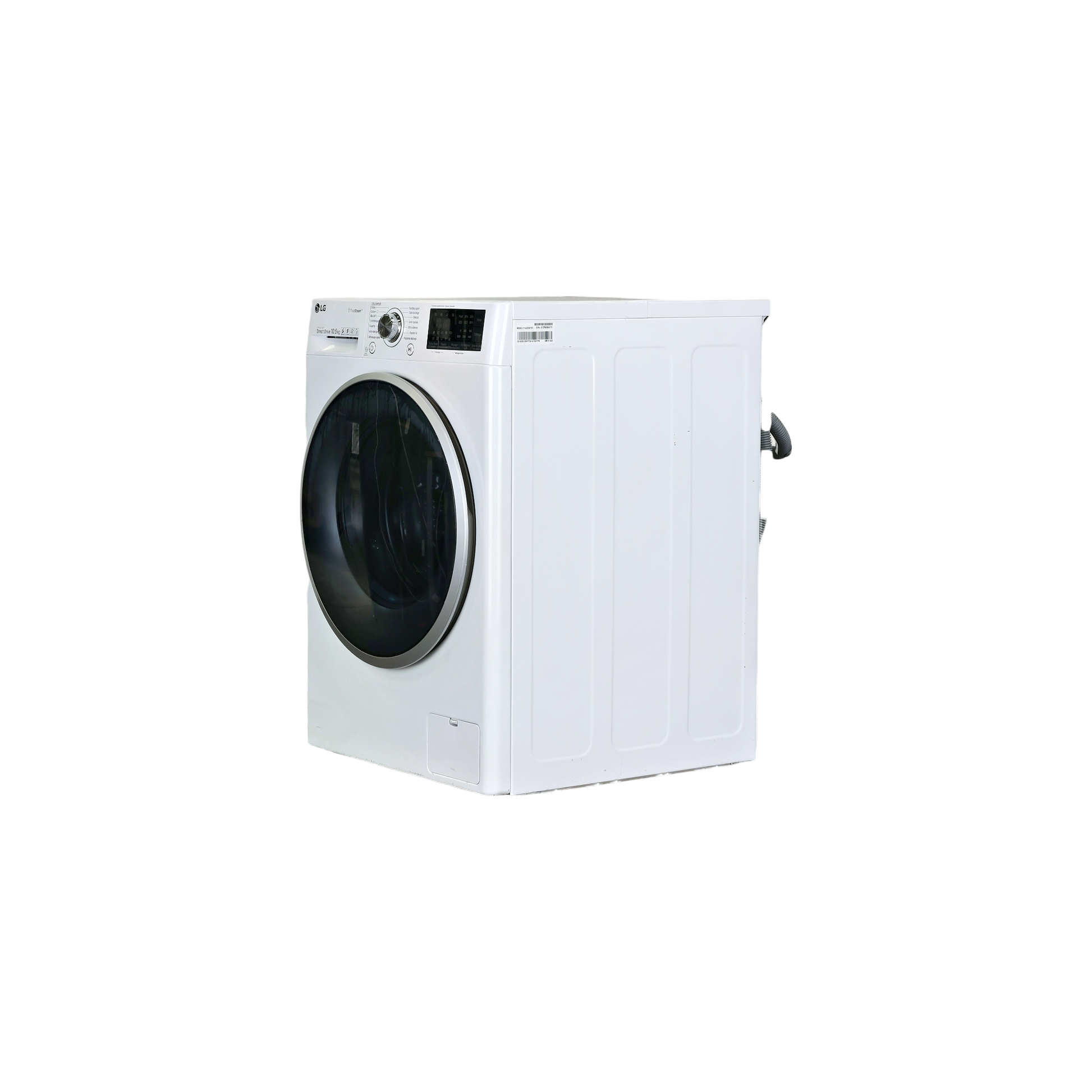 Lave-Linge Hublot 10.5 kg Reconditionné LG F14J82WHST : vue du côté gauche