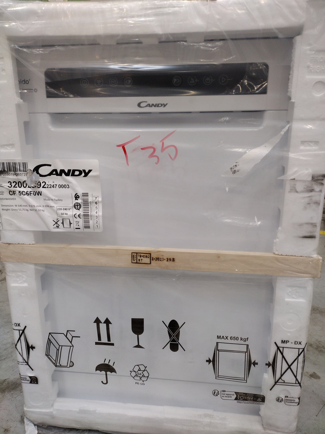 Lave-Vaisselle Pose Libre 15 Cvts Reconditionné CANDY CF5C6F0W : détails