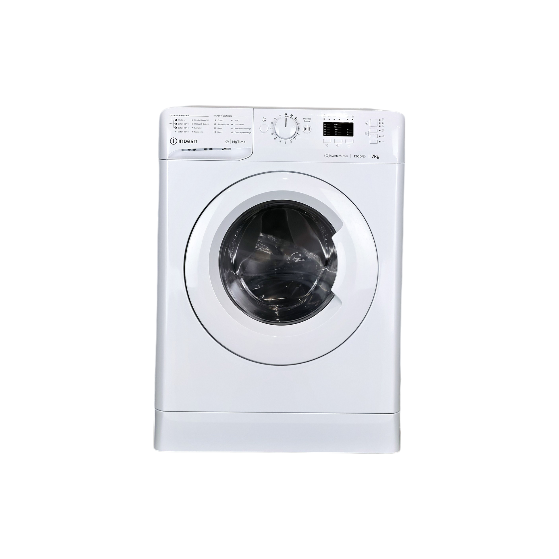 Lave-Linge Hublot 7 kg Reconditionné INDESIT MTWA71296WFR : vue de face