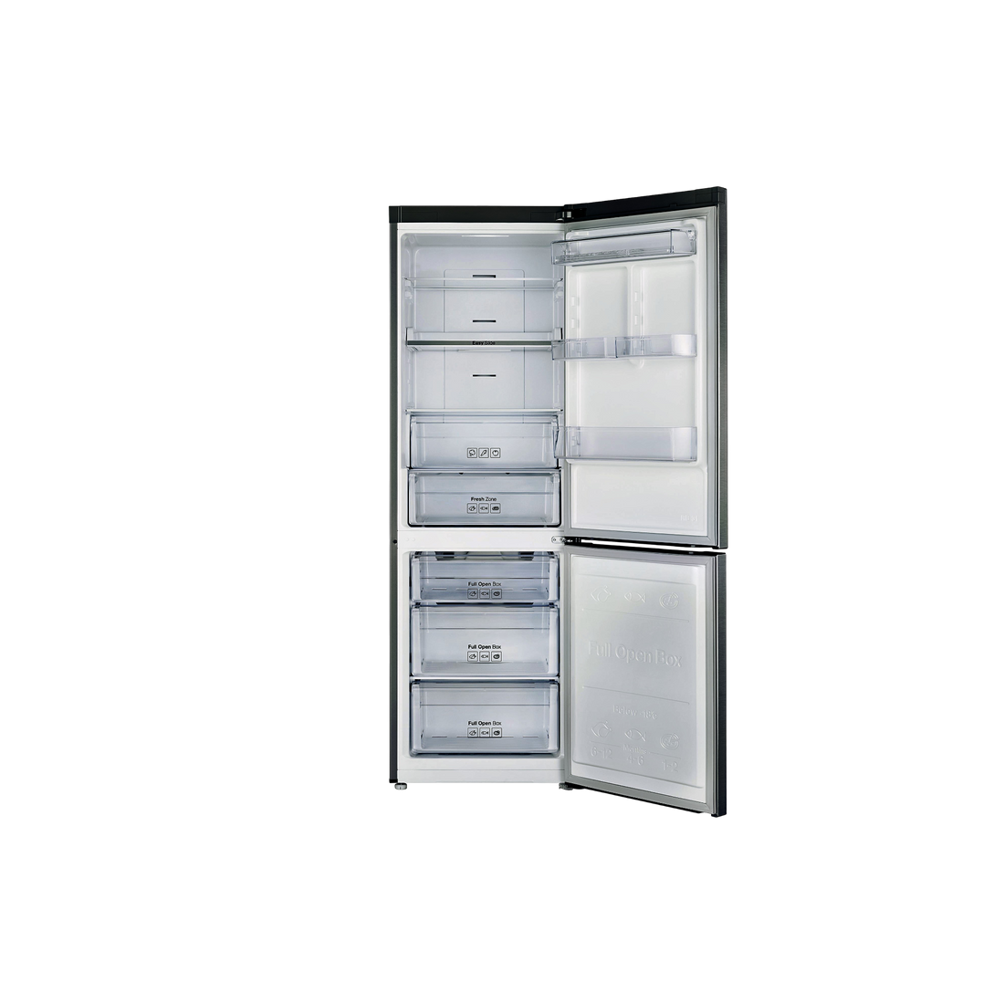 Réfrigérateur Avec Congélateur 328 L Reconditionné SAMSUNG RB33J3205SA : vue du côté gauche