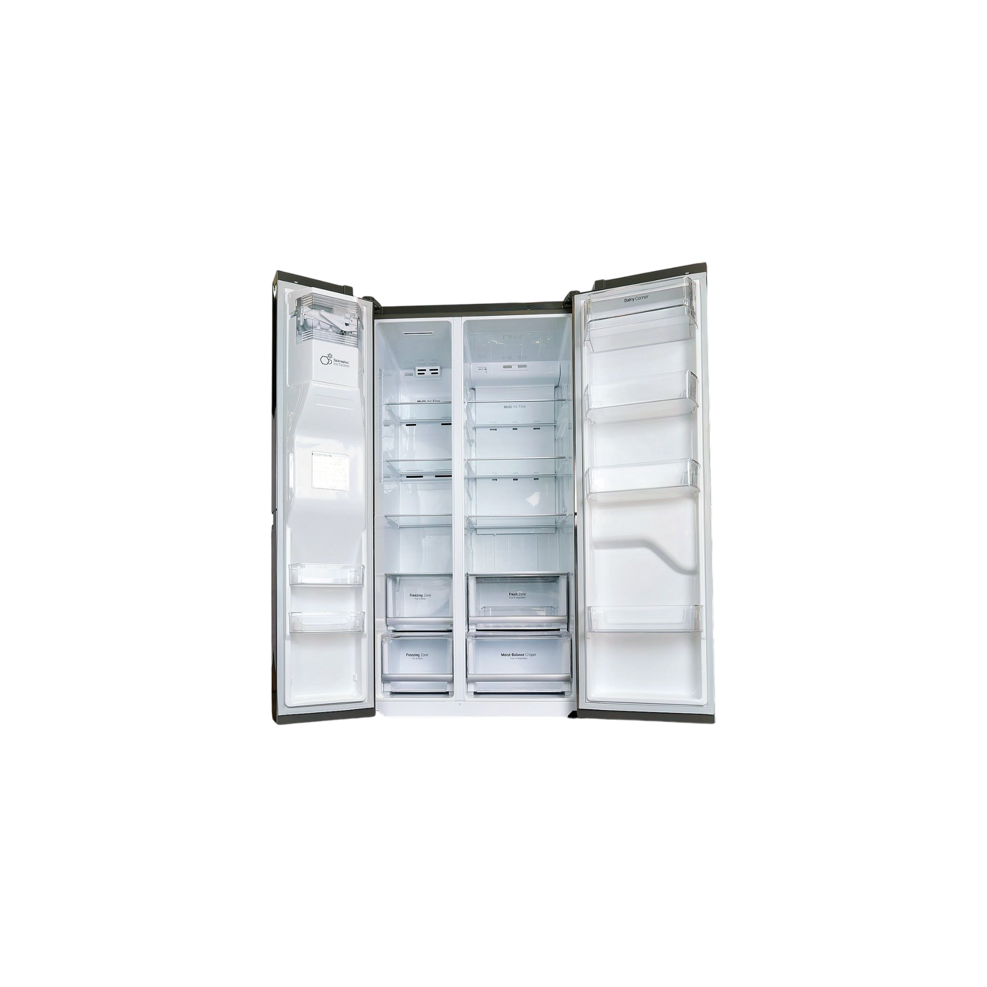 Réfrigérateur Américain 601 L Reconditionné LG GSL6681PS : vue de l'intérieur