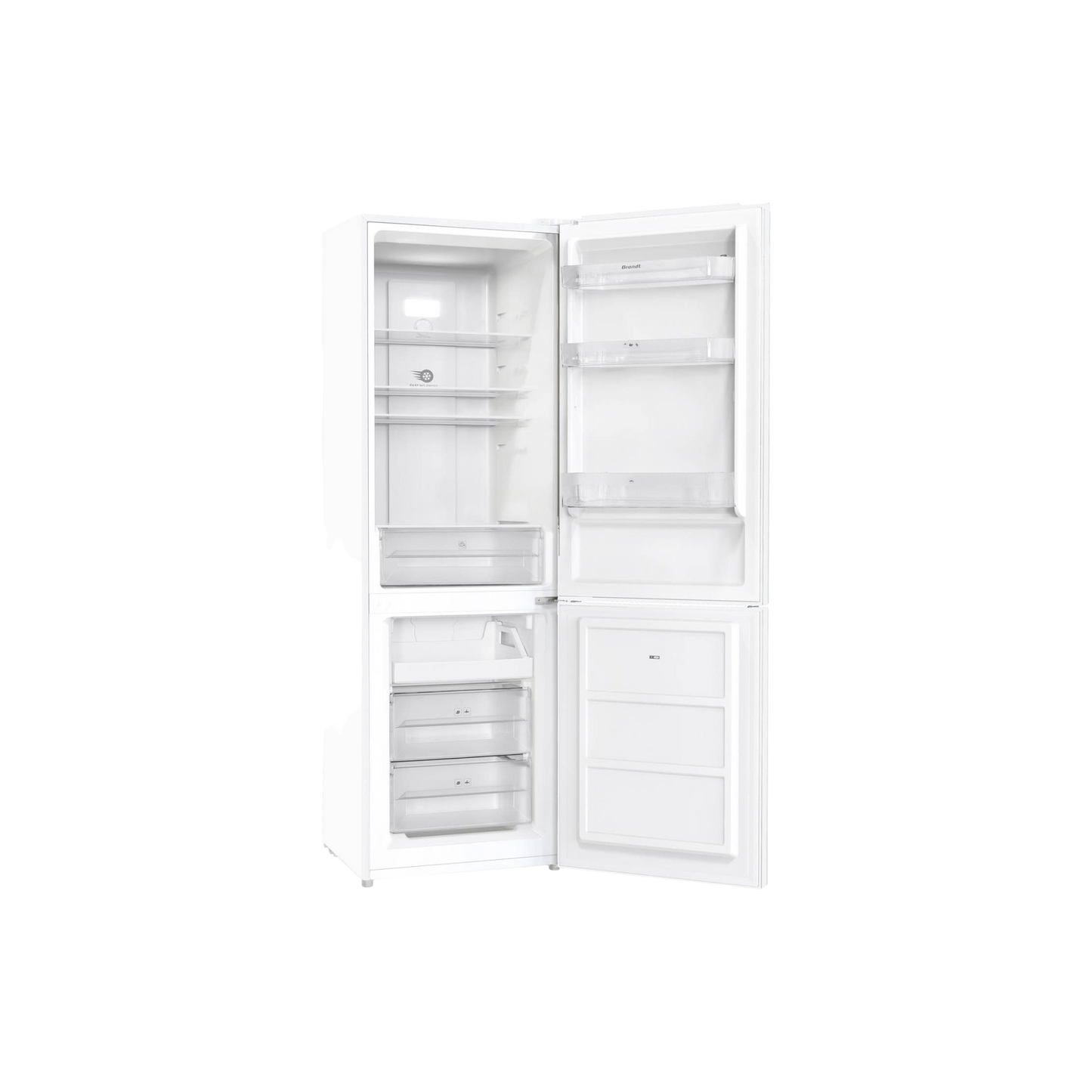 Réfrigérateur Avec Congélateur 293 L Reconditionné BRANDT BFC8600EW : vue de l'intérieur
