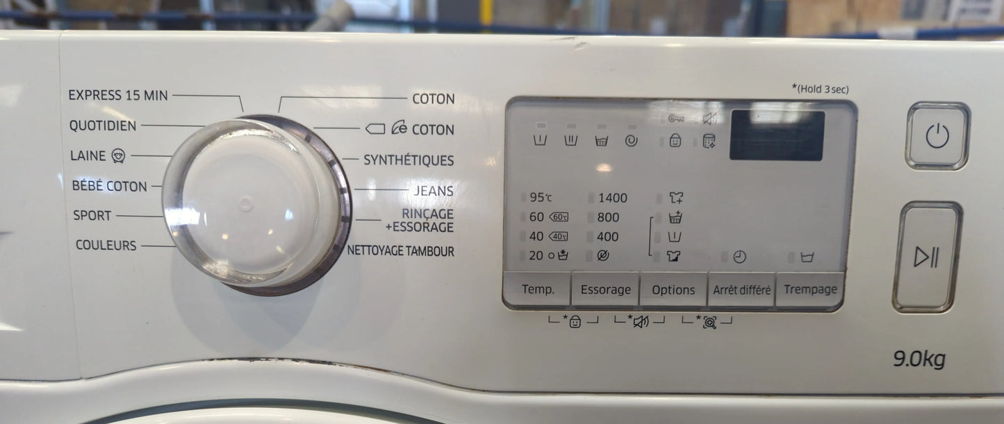 Lave-Linge Hublot 9 kg Reconditionné SAMSUNG WW90K4437YW