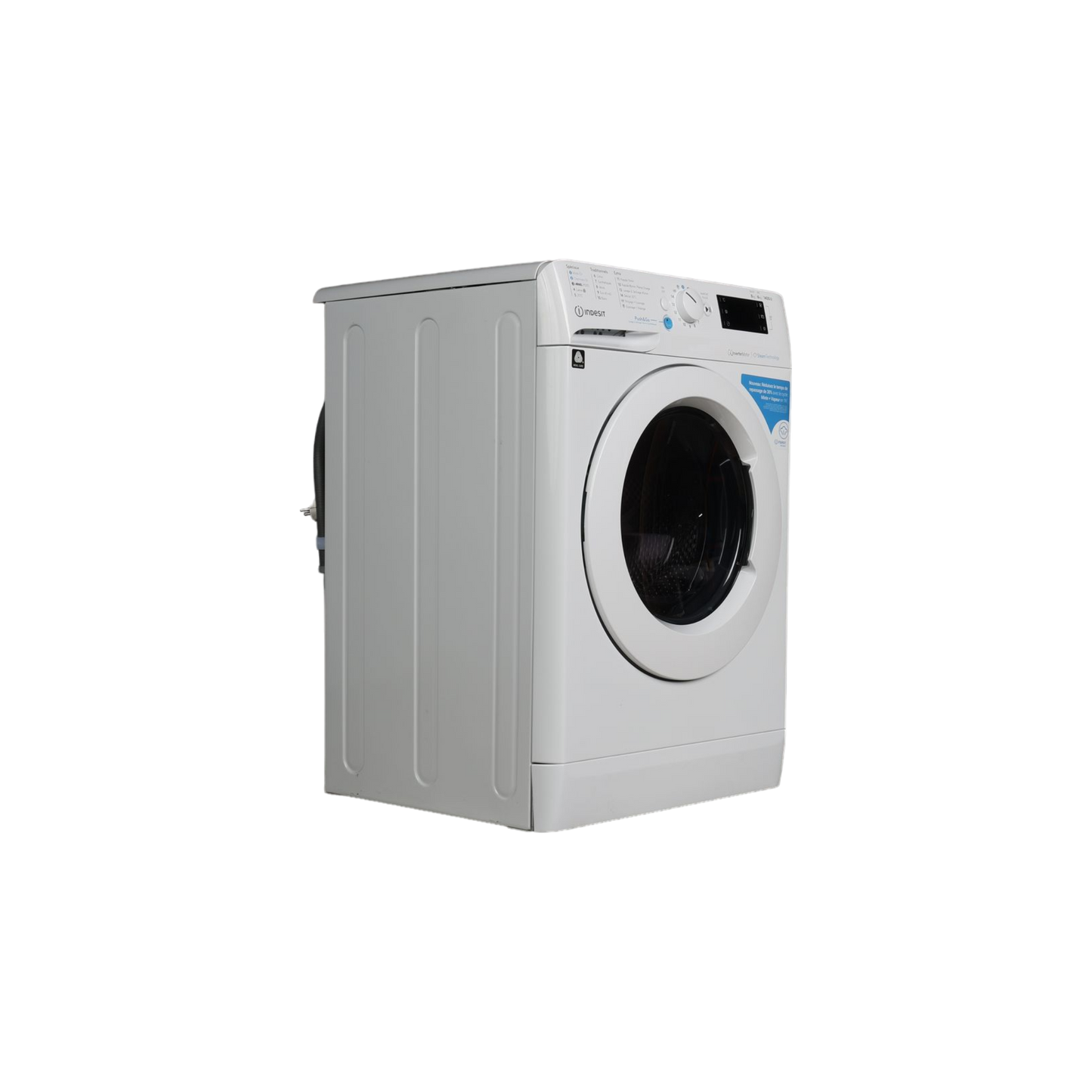 Lave-Linge Sechant 8 kg Reconditionné INDESIT BDE86435WVFR : vue du côté gauche