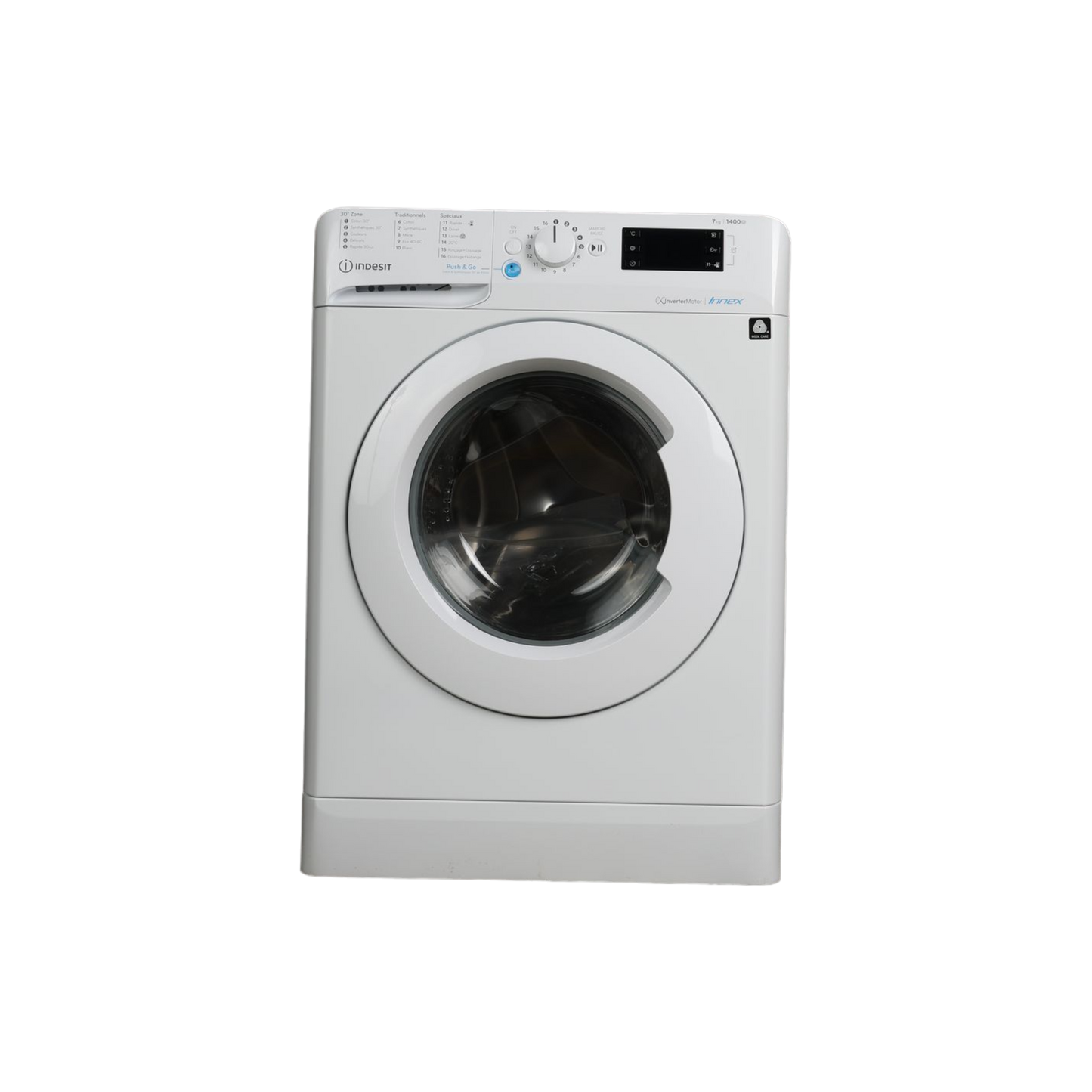 Lave-Linge Hublot 7 kg Reconditionné INDESIT BWE71484XWFRN : vue de face