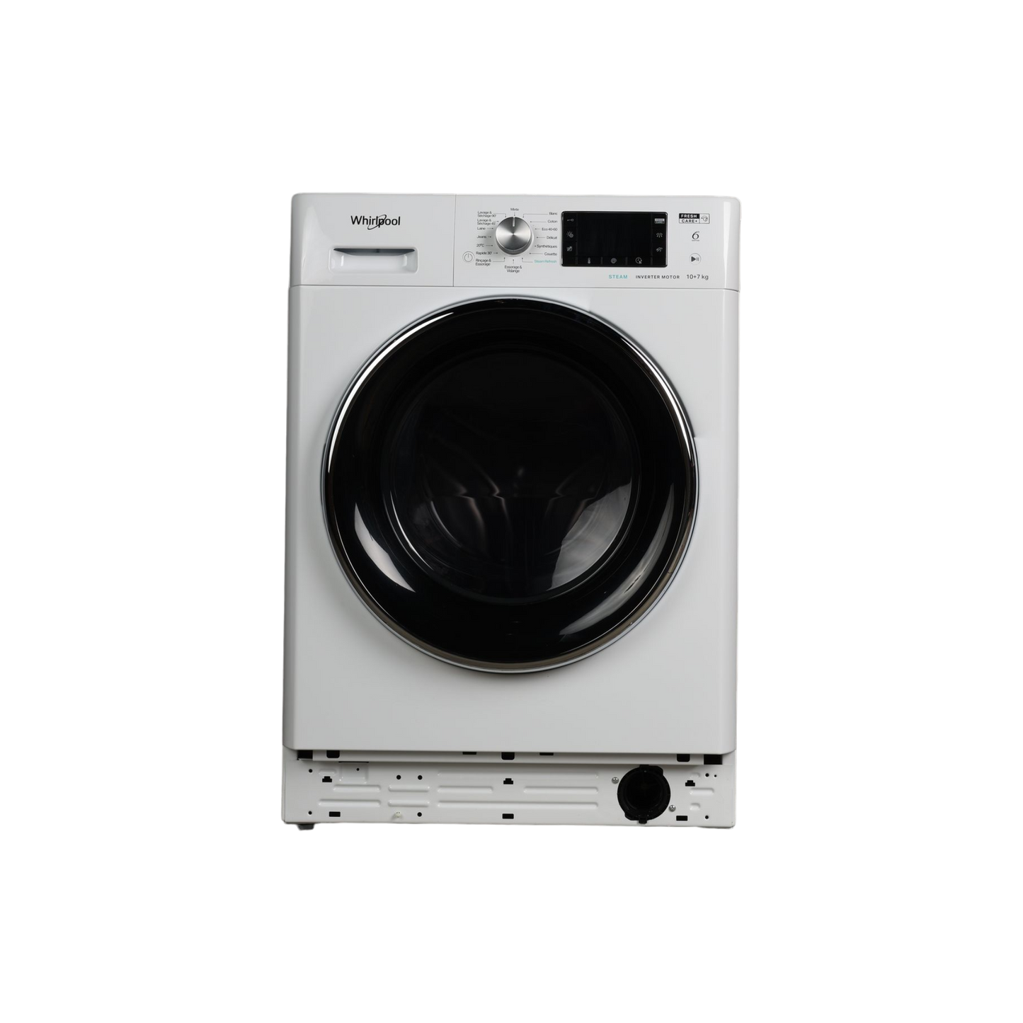 Lave-Linge Sechant 10 kg Reconditionné WHIRLPOOL FFWDD1074269BCVFR : vue de face