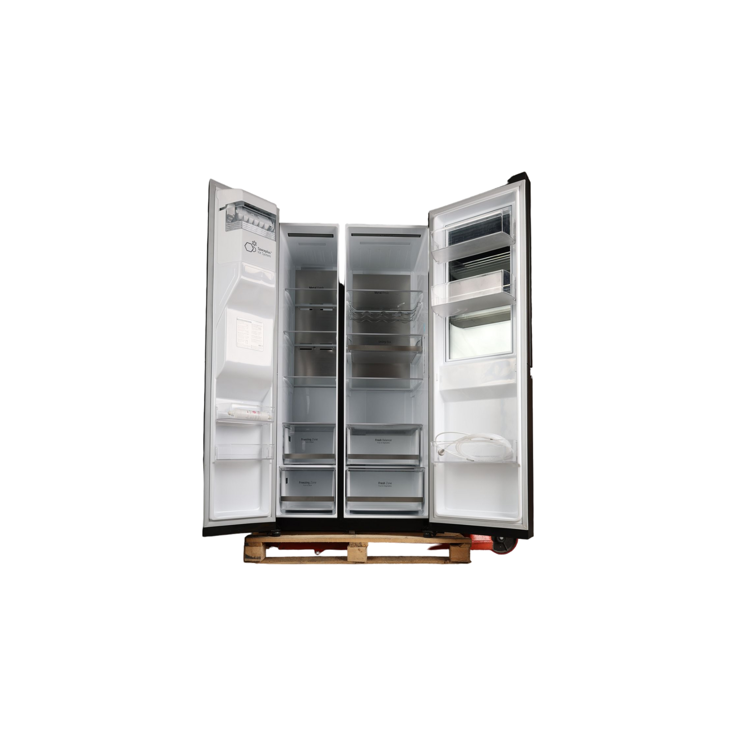 Réfrigérateur Américain 635 L Reconditionné LG GSXV90MCAE : vue de l'intérieur
