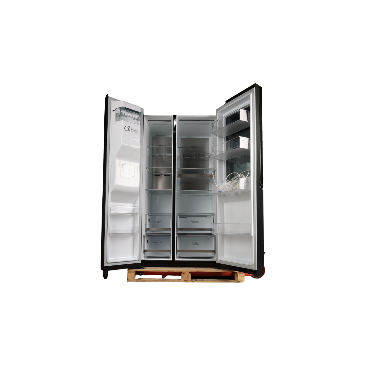 Réfrigérateur Américain 635 L Reconditionné LG GSXV90MCAE : vue de l'intérieur