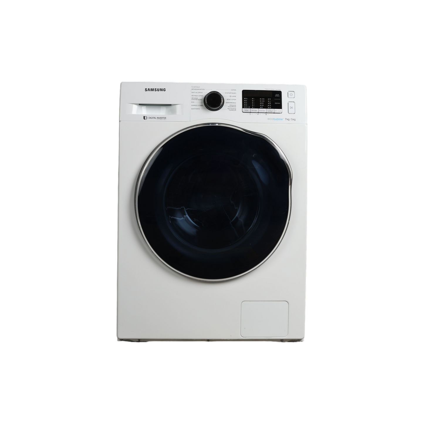 Lave-Linge Sechant 7 kg Reconditionné SAMSUNG WD70J5410AW : vue du côté droit