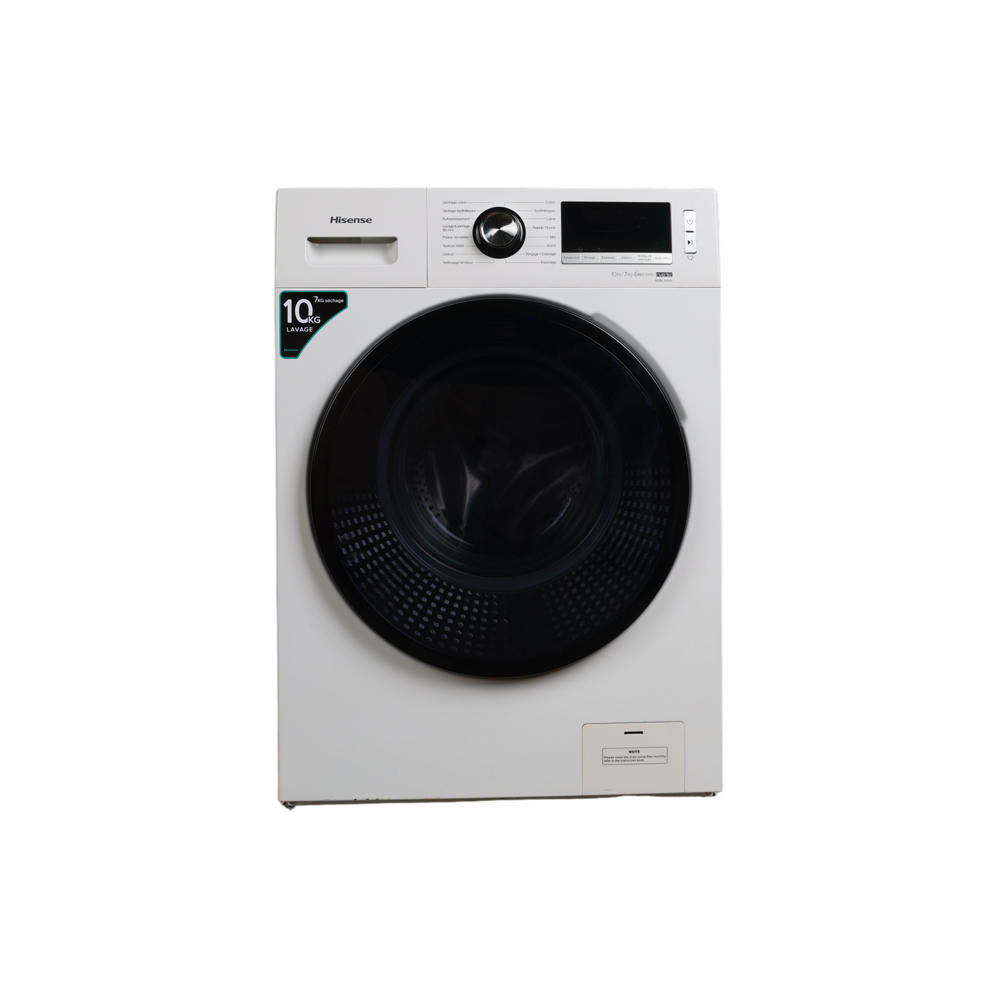 Lave-Linge Sechant 10 kg Reconditionné HISENSE WDBL1014V : vue de face