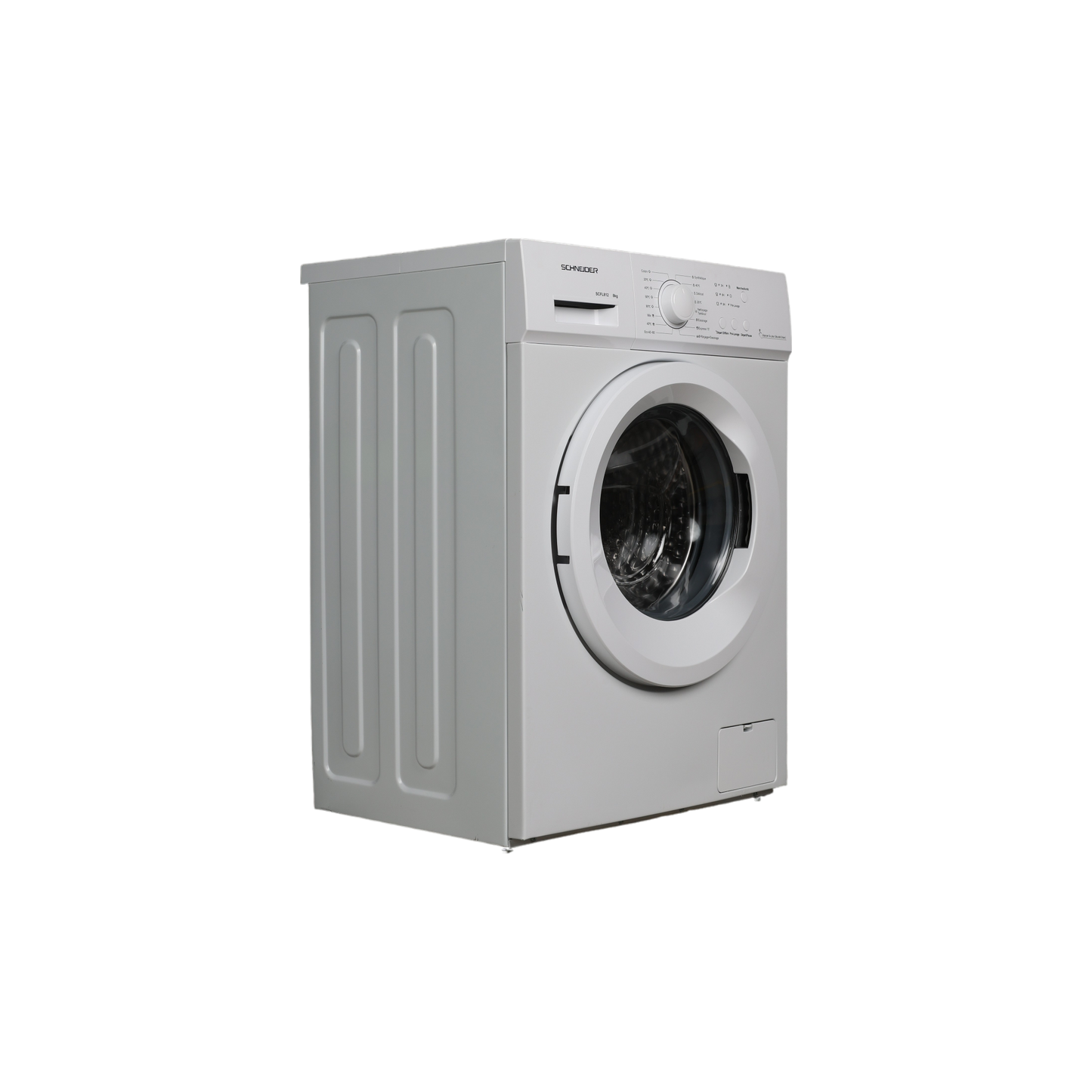 Lave-Linge Hublot 8 kg Reconditionné SCHNEIDER SCFL812 : vue du côté gauche
