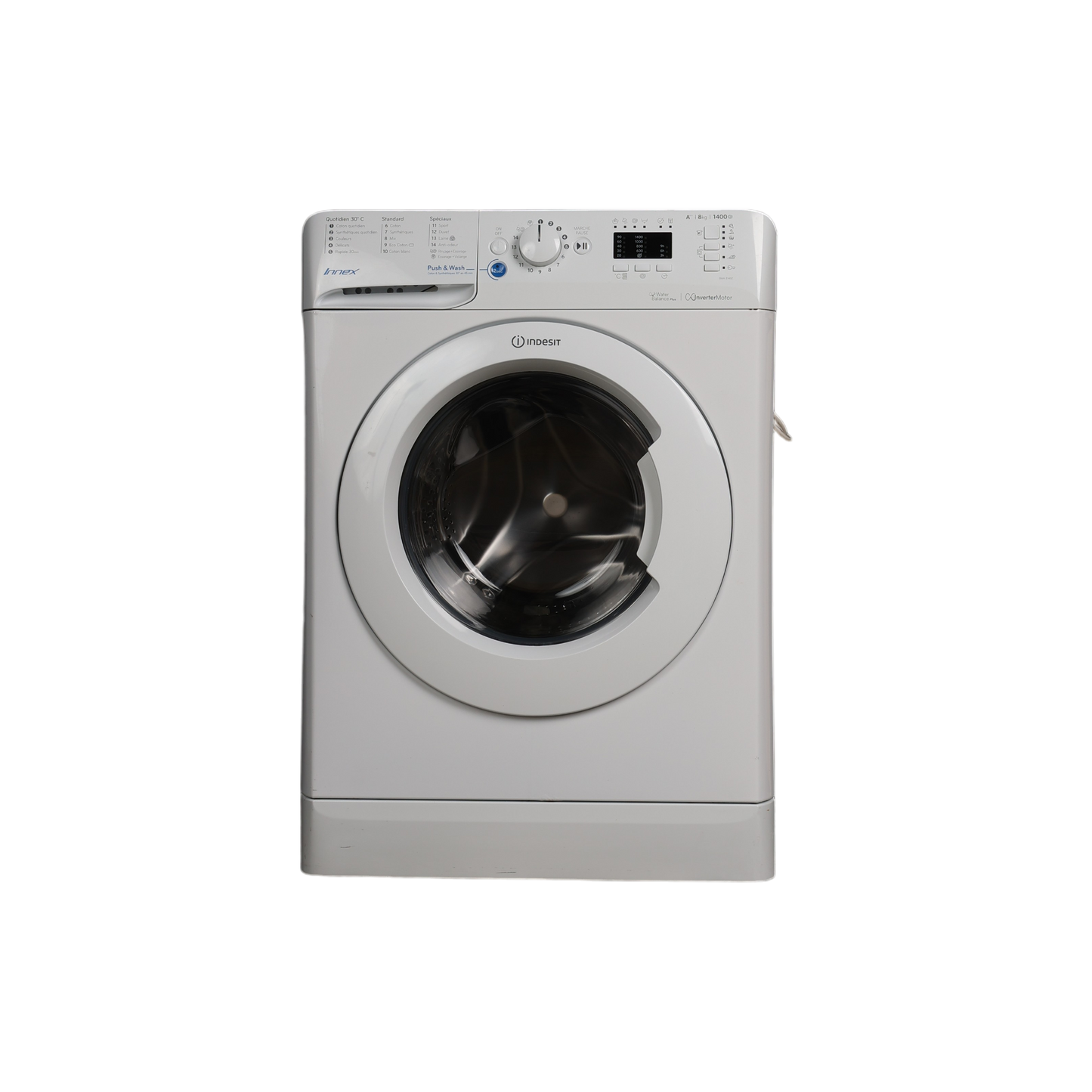 Lave-Linge Hublot 8 kg Reconditionné INDESIT BWA 81482X W FR : vue de face