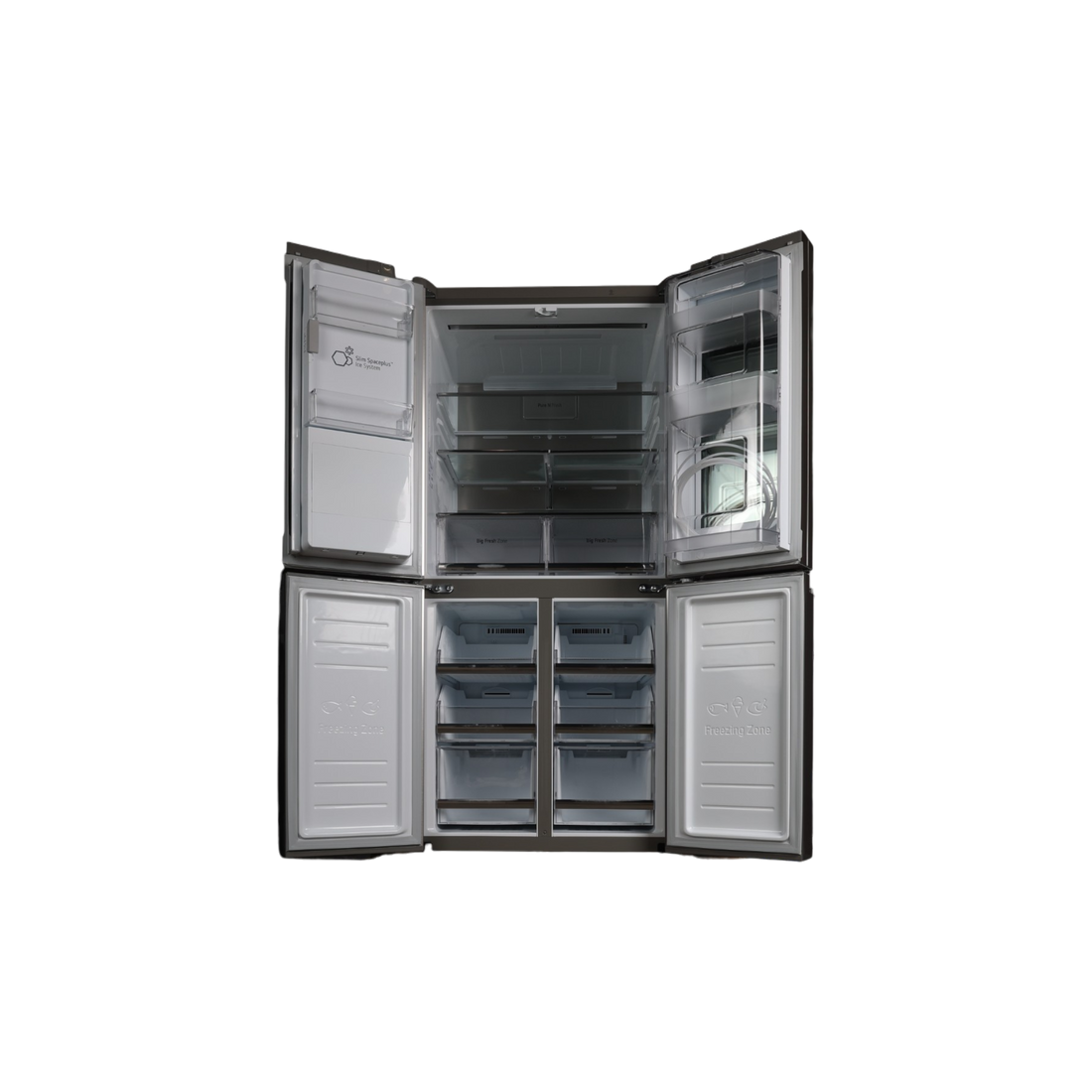 Réfrigérateur Multi-Portes 508 L Reconditionné LG GMX844BS6F : vue de l'intérieur