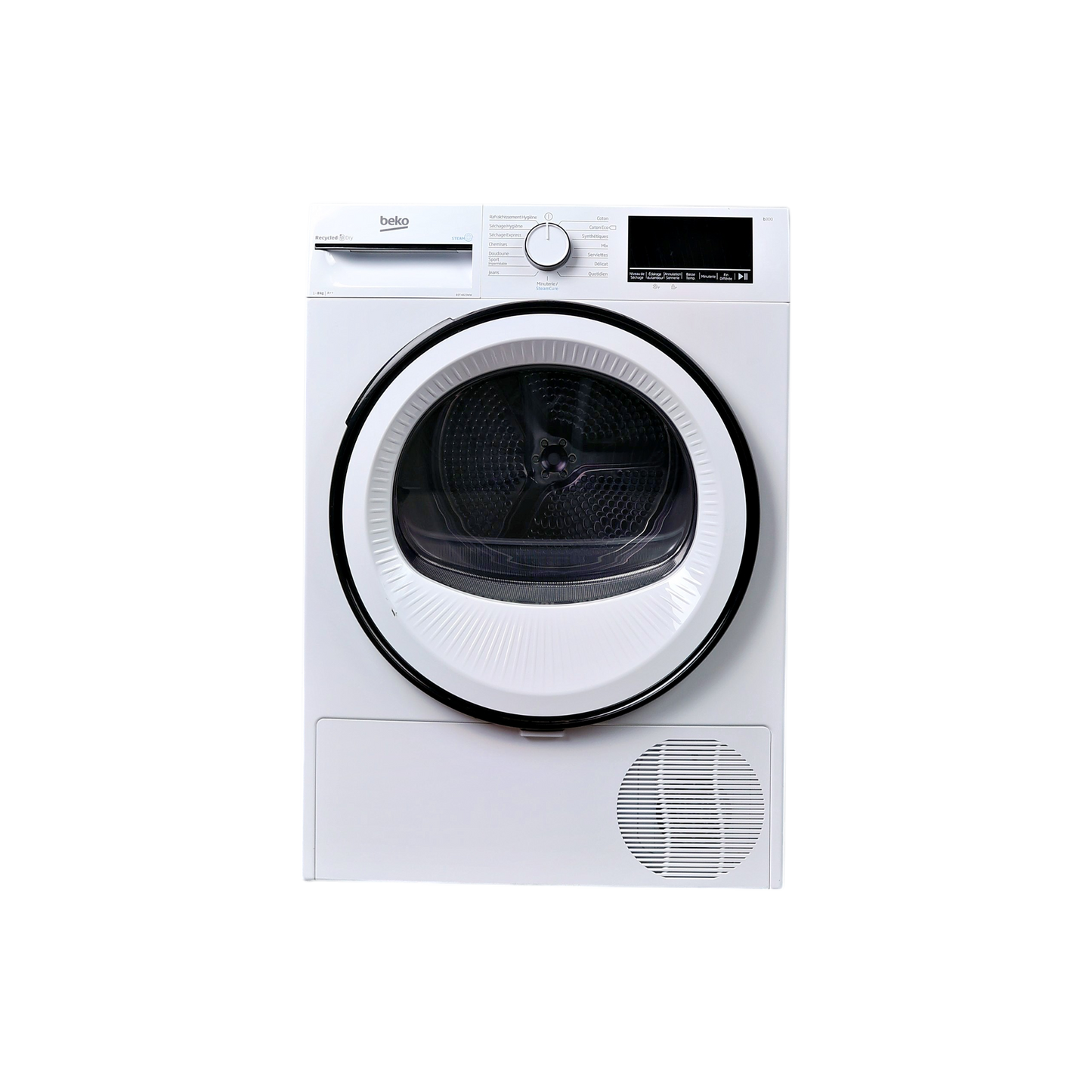 Seche-Linge Pompe À Chaleur 8 kg Reconditionné BEKO B3T4823WW : vue de face