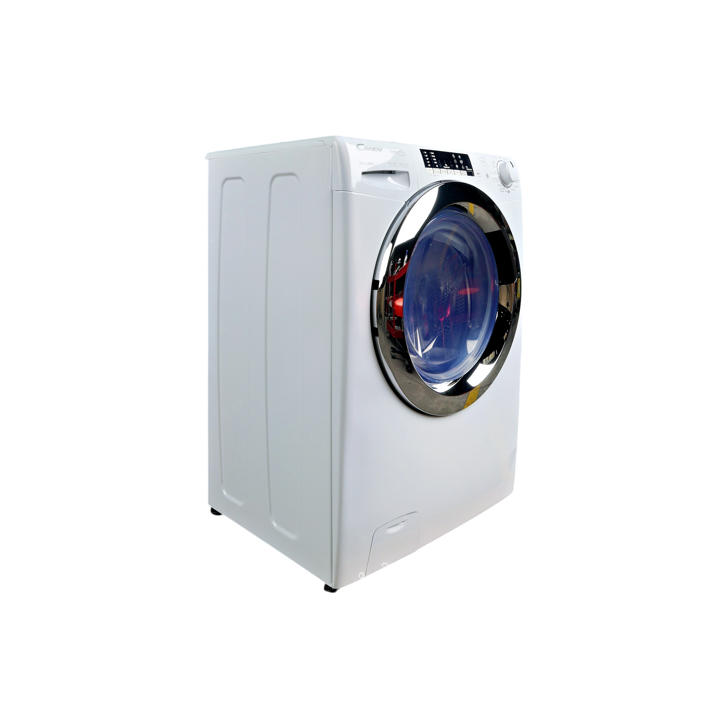 Lave-Linge Sechant 8 kg Reconditionné CANDY CSOW5854TWMC-S : vue du côté gauche
