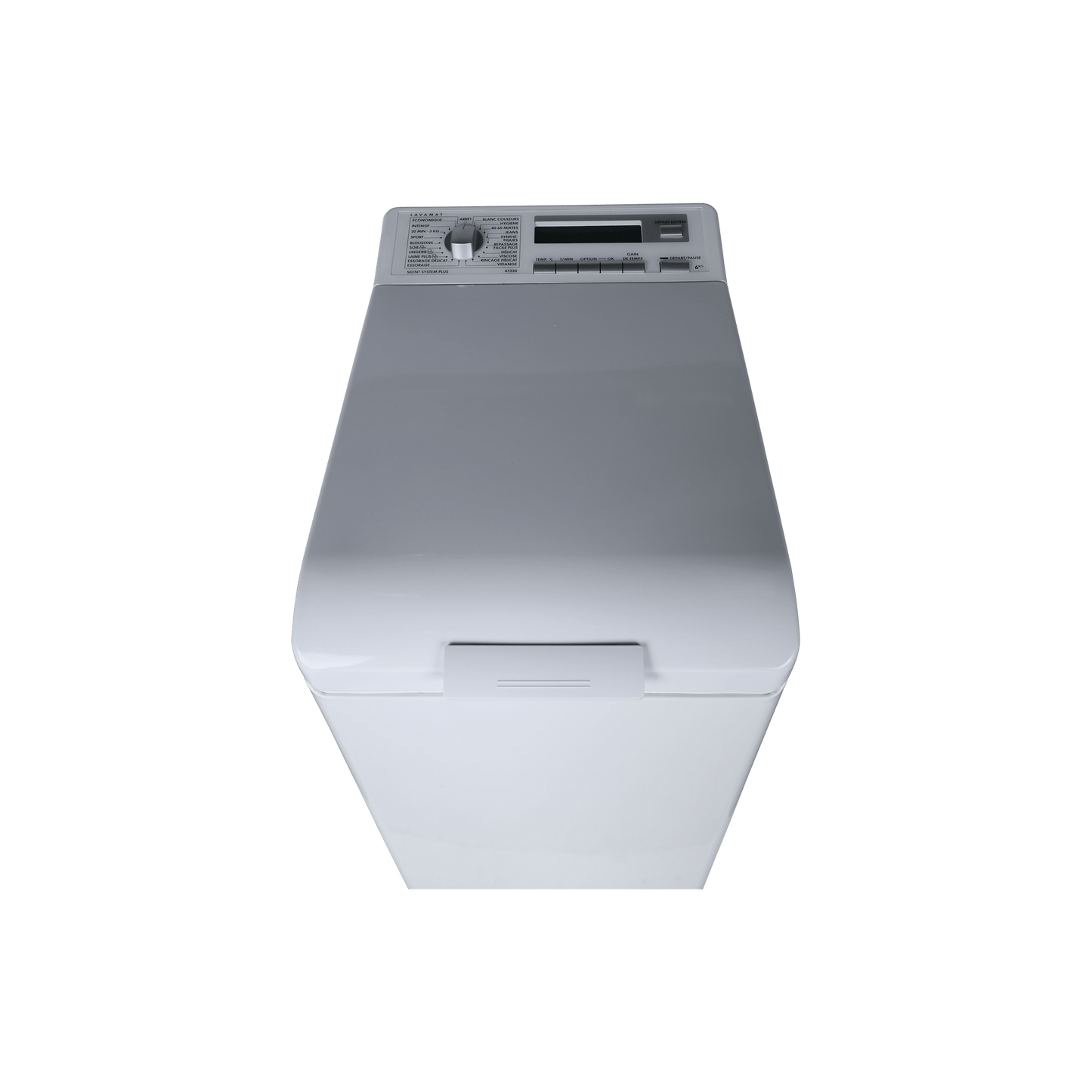 Lave-Linge Top 6 kg Reconditionné ELECTROLUX L47330 : vue du haut ouverture et commandes