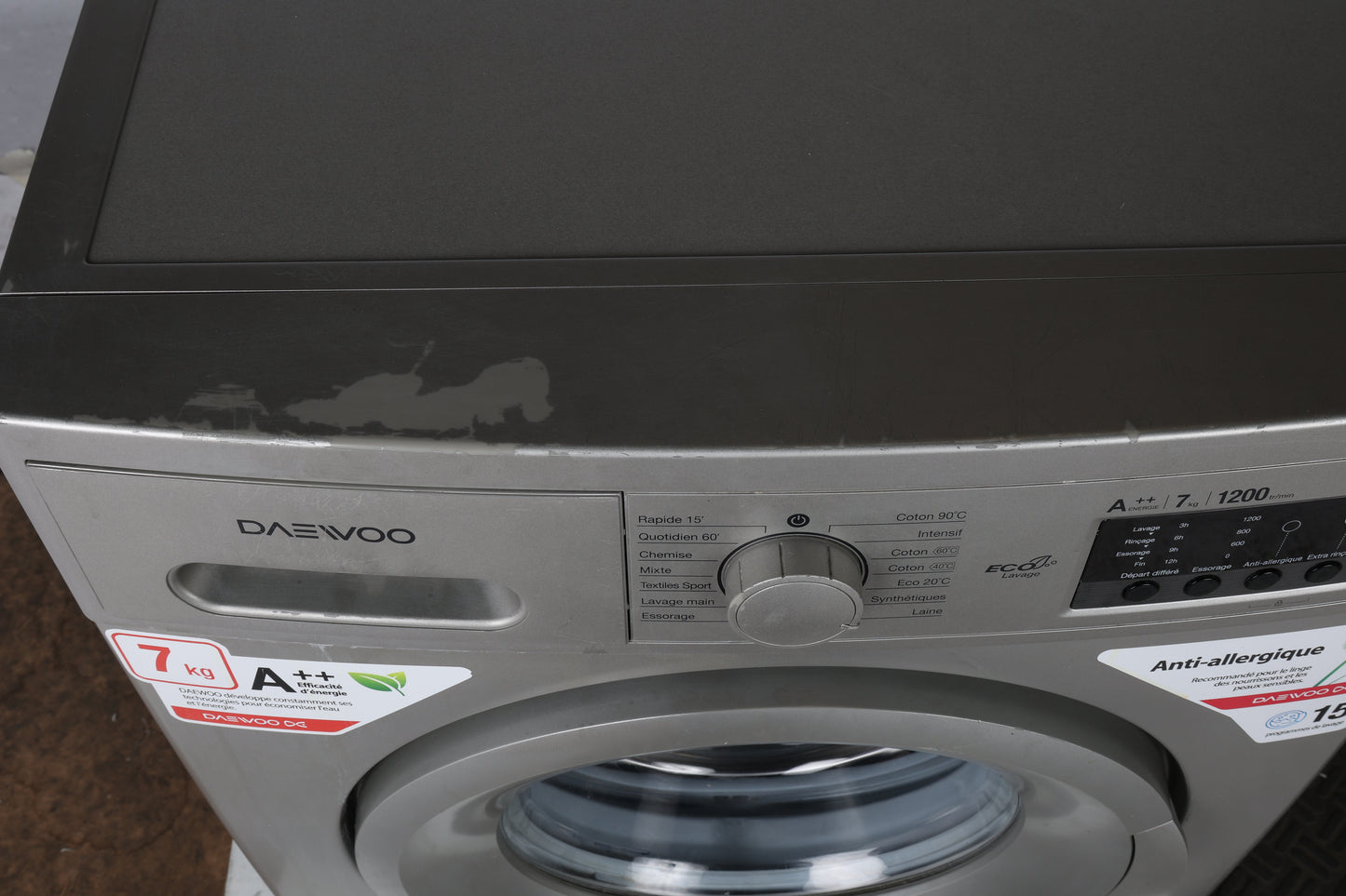 Lave-Linge Hublot 7 kg Reconditionné DAEWOO DWD-FV2227