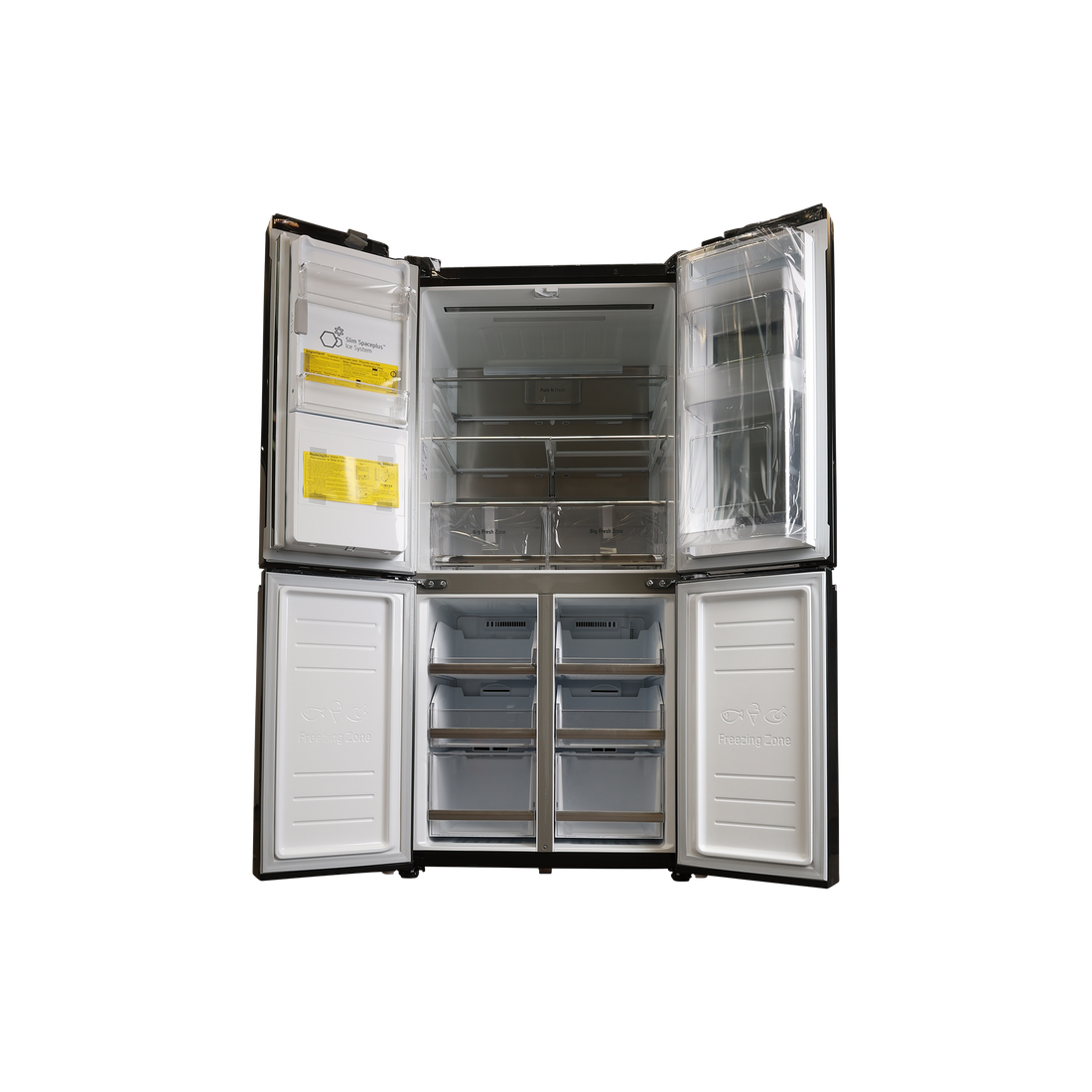 Réfrigérateur Multi-Portes 508 L Reconditionné LG GMX844MC6F : vue de l'intérieur