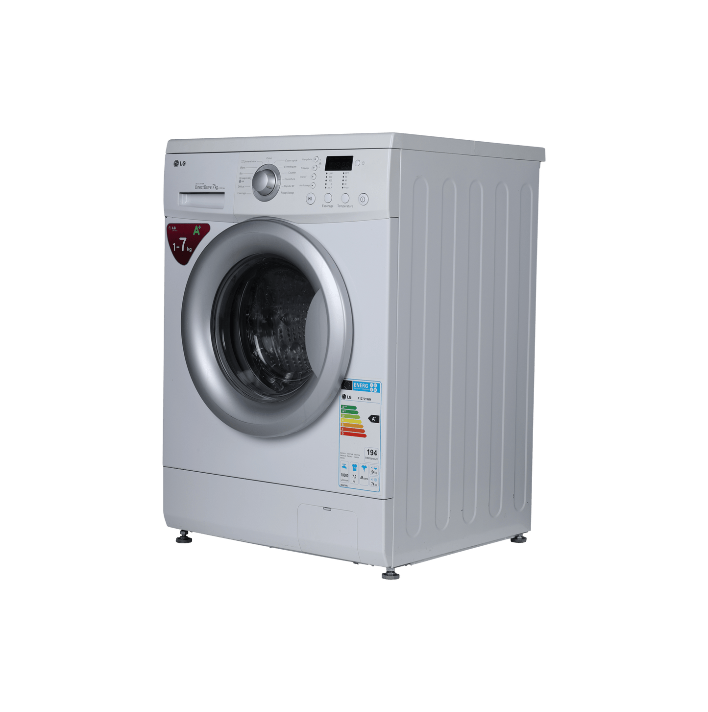 Lave-Linge Hublot 7 kg Reconditionné LG F12721WH : vue du côté droit