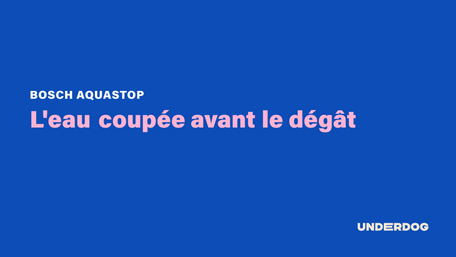 BOSCH AquaStop, L'eau coupée avant le dégât