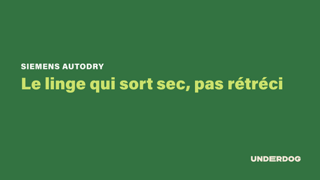 Le linge qui sort sec, pas rétréci avec l'autoDry de Siemens