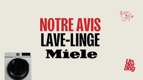 Logo de la marque de lave-linge Miele.
