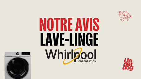 Logo de la marque de lave-linge Whirlpool.
