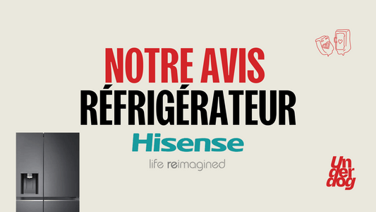 Logo de la marque de réfrigérateur Hisense.