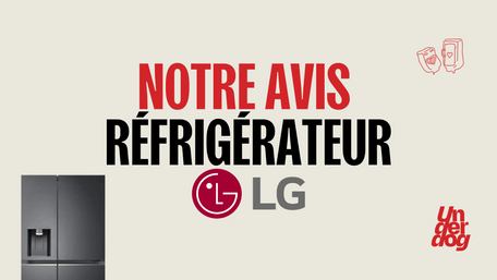 Logo de la marque de réfrigérateur LG.