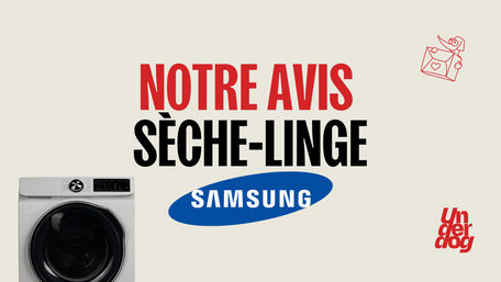 Logo de la marque de sèche-linge Samsung.