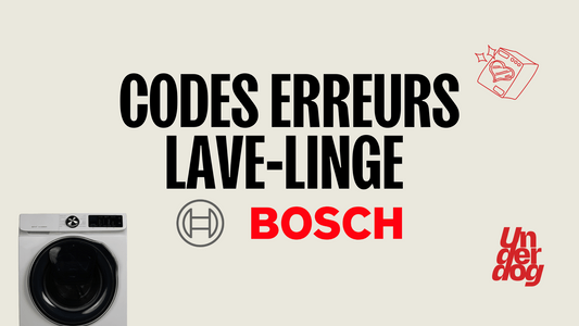 Une machine a laver Bosch pour mettre en avant les codes erreurs.