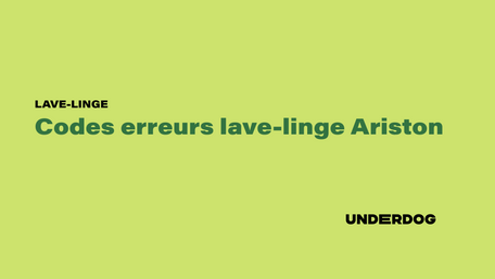 Listes des codes erreurs lave-linge Ariston