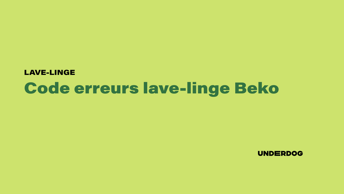 Liste code erreur lave-linge Beko